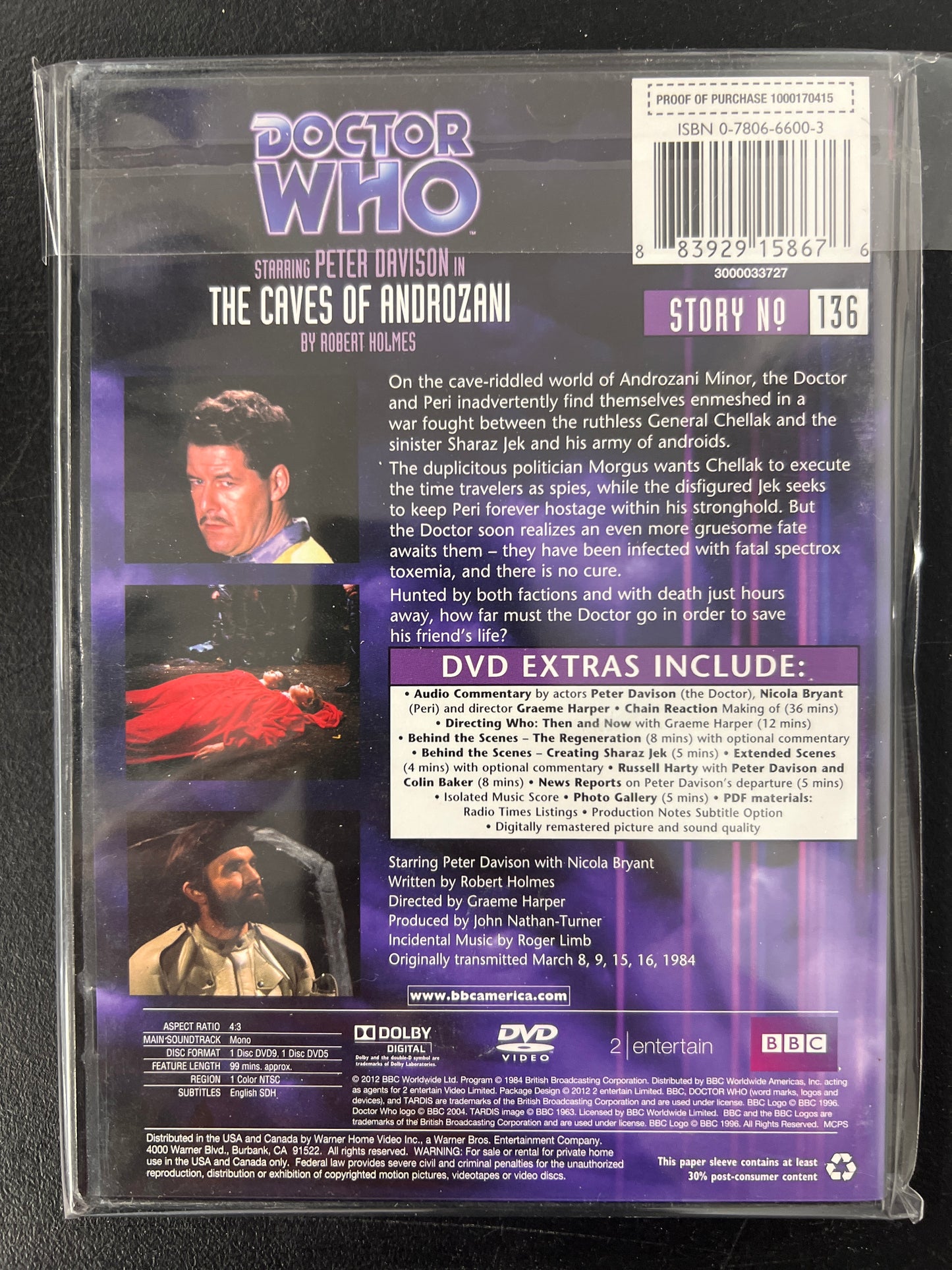 Doctor Who The Caves of Andarozani Special Edition DVD