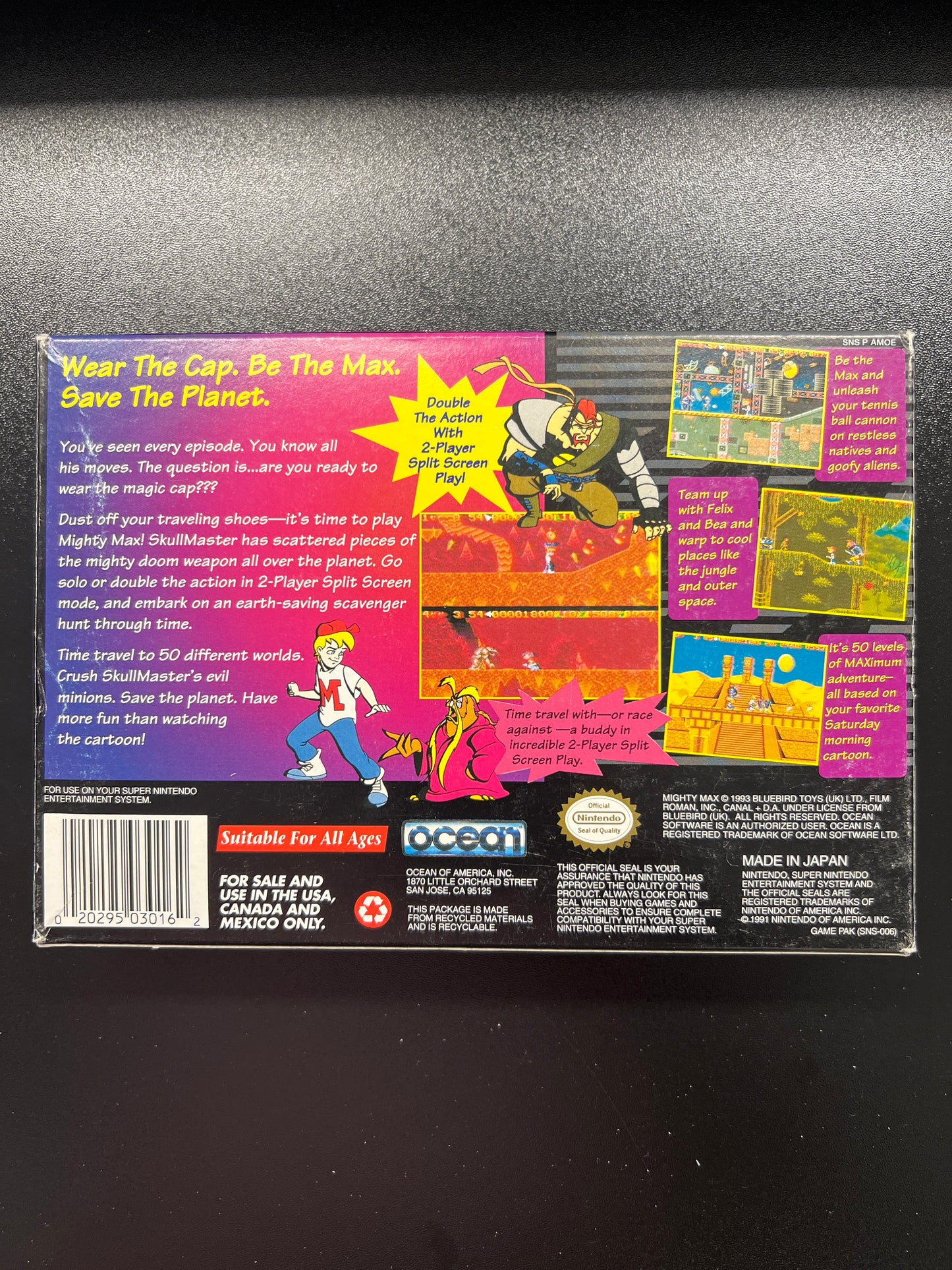 The Adventures of Mighty Max SNES in Box