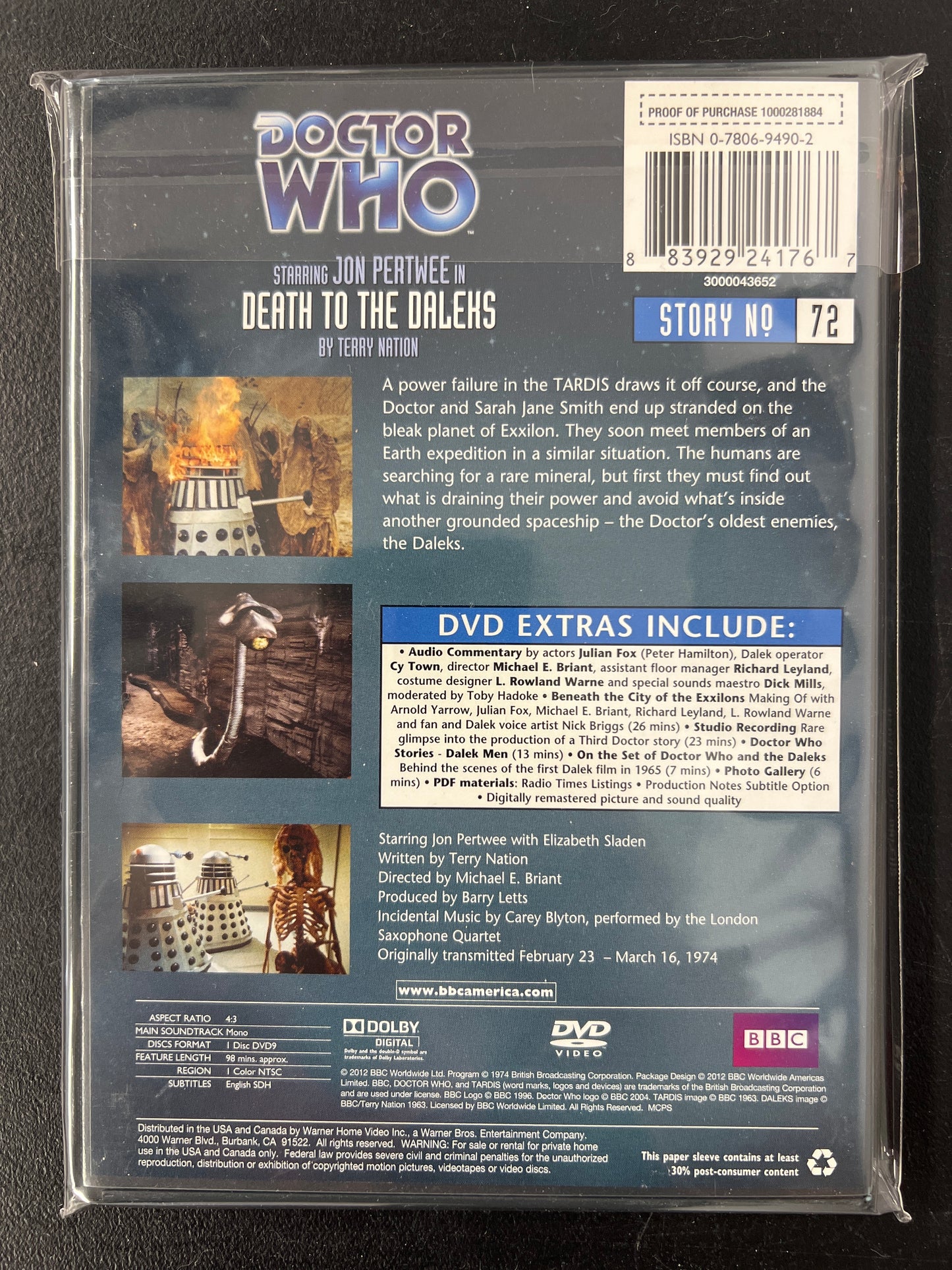 Doctor Who Death to the Daleks DVD