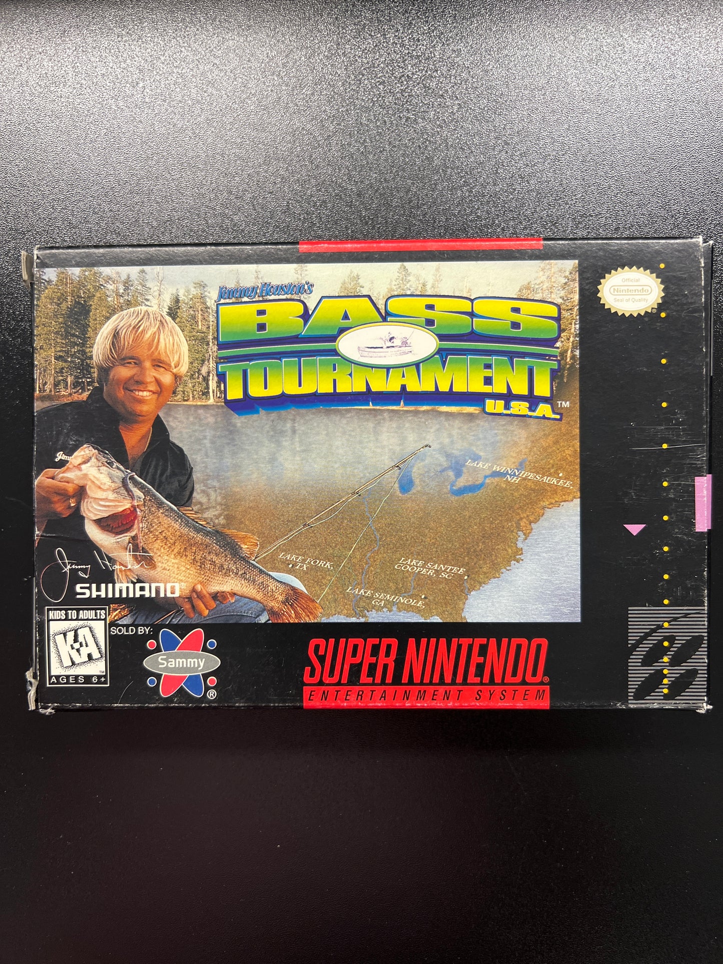 Jimmy Hustons Bass Tournament SNES in Box