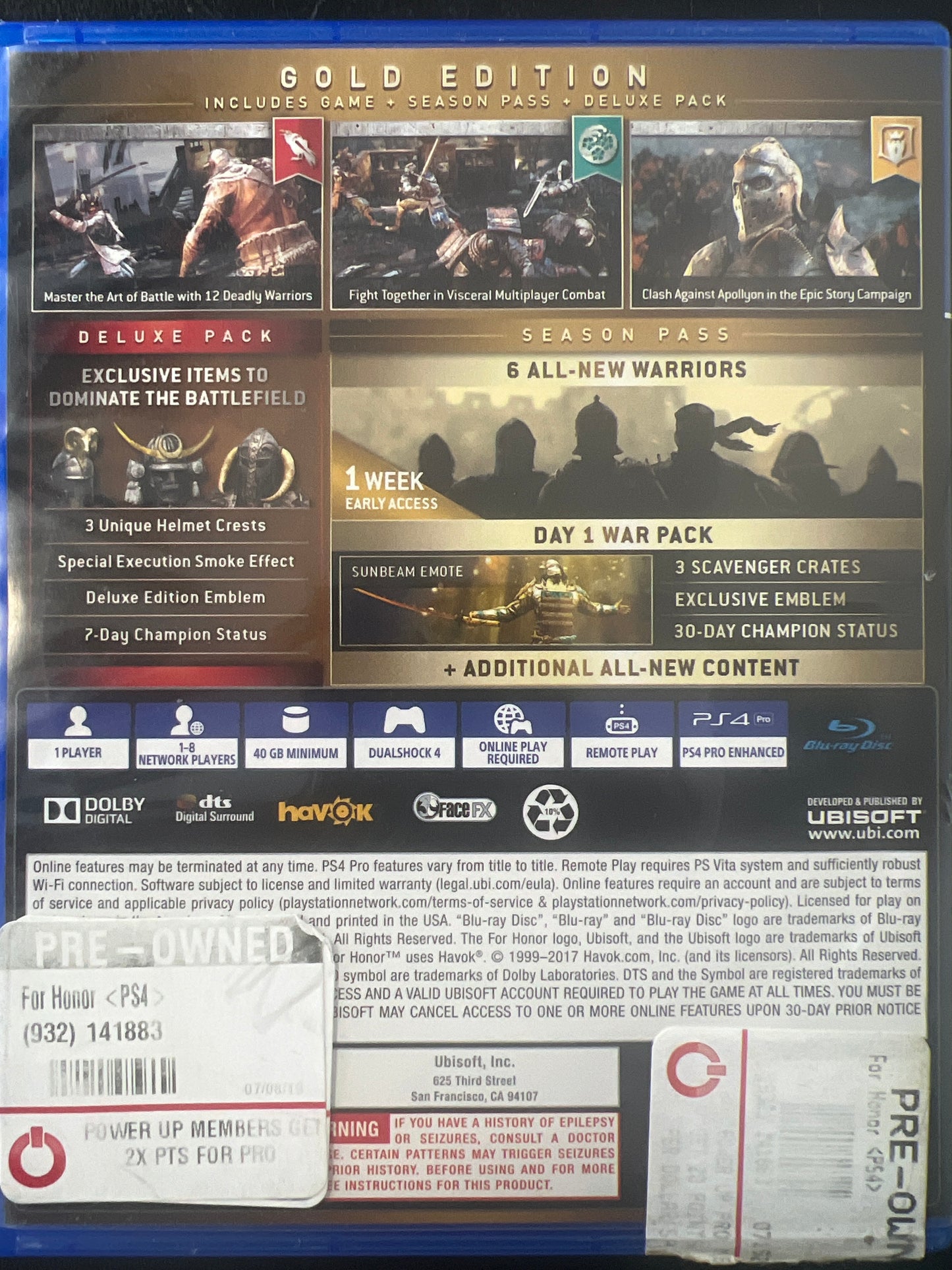 For Honor PS4