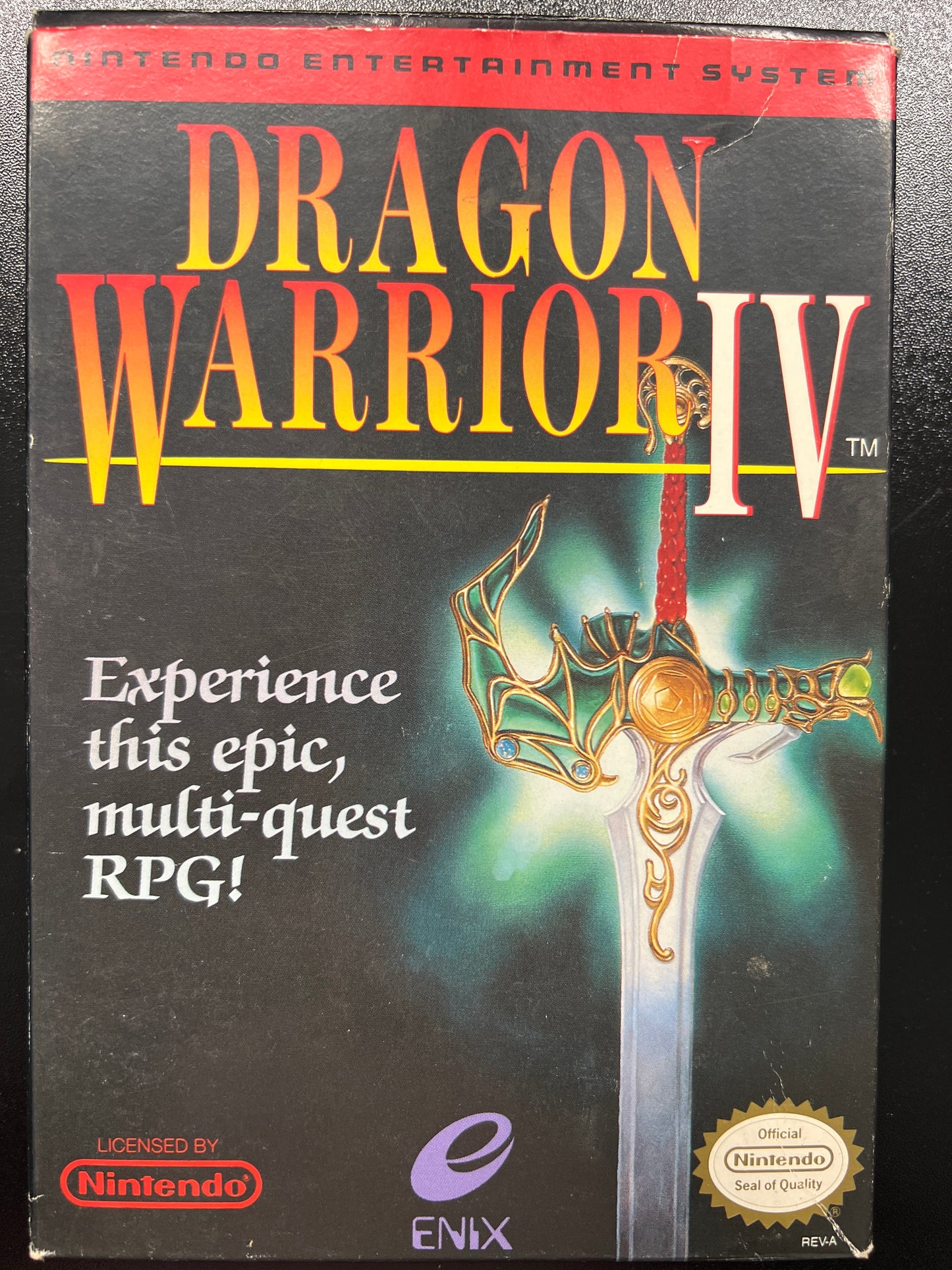 Dragon Warrior IV (4) NES in Box