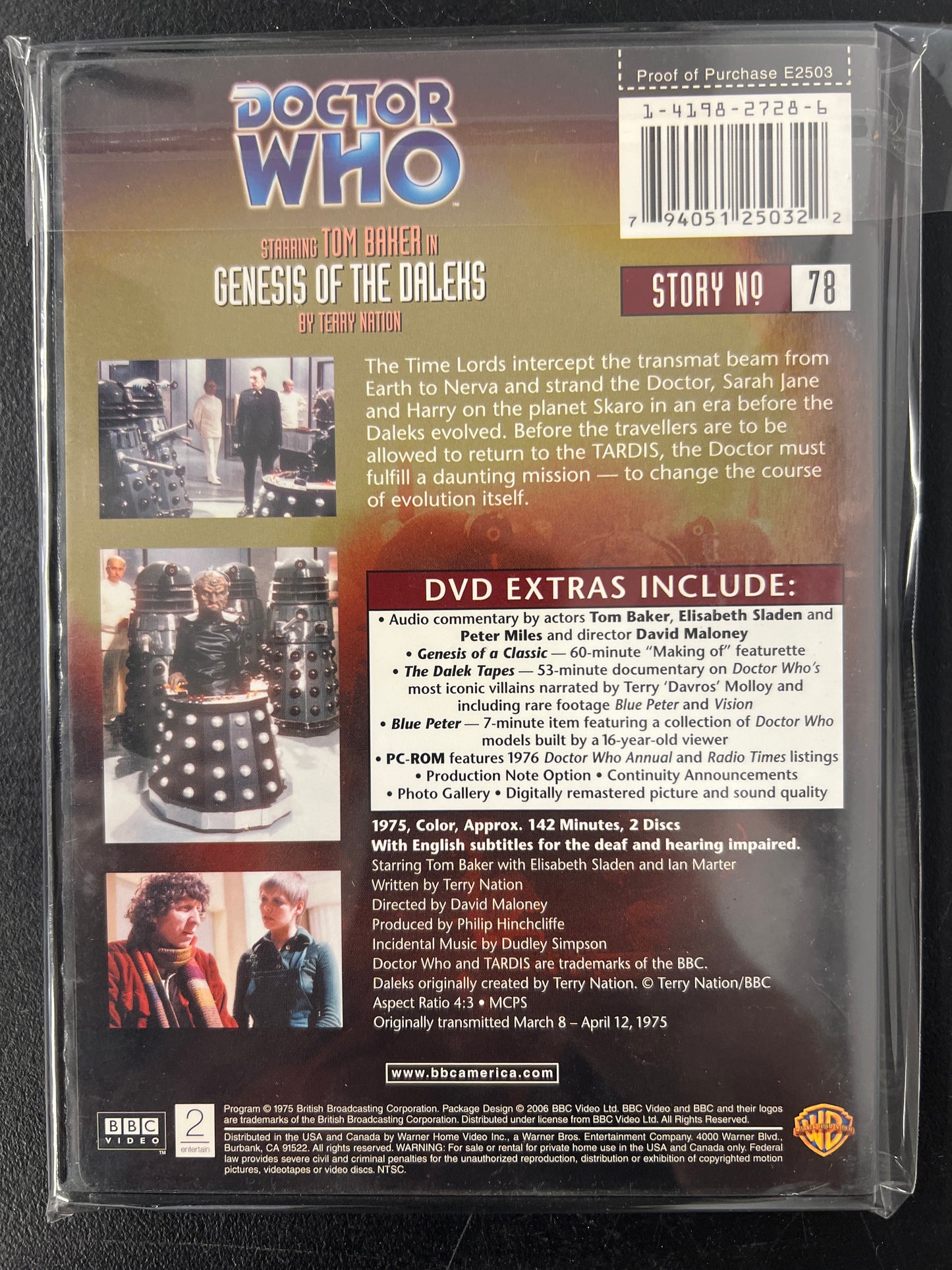 Doctor Who Genesis of the Daleks DVD