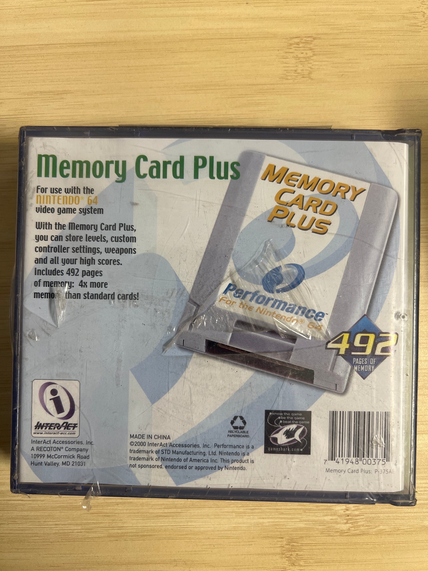 Memory Card Plus For Nintendo 64 N64 Sealed