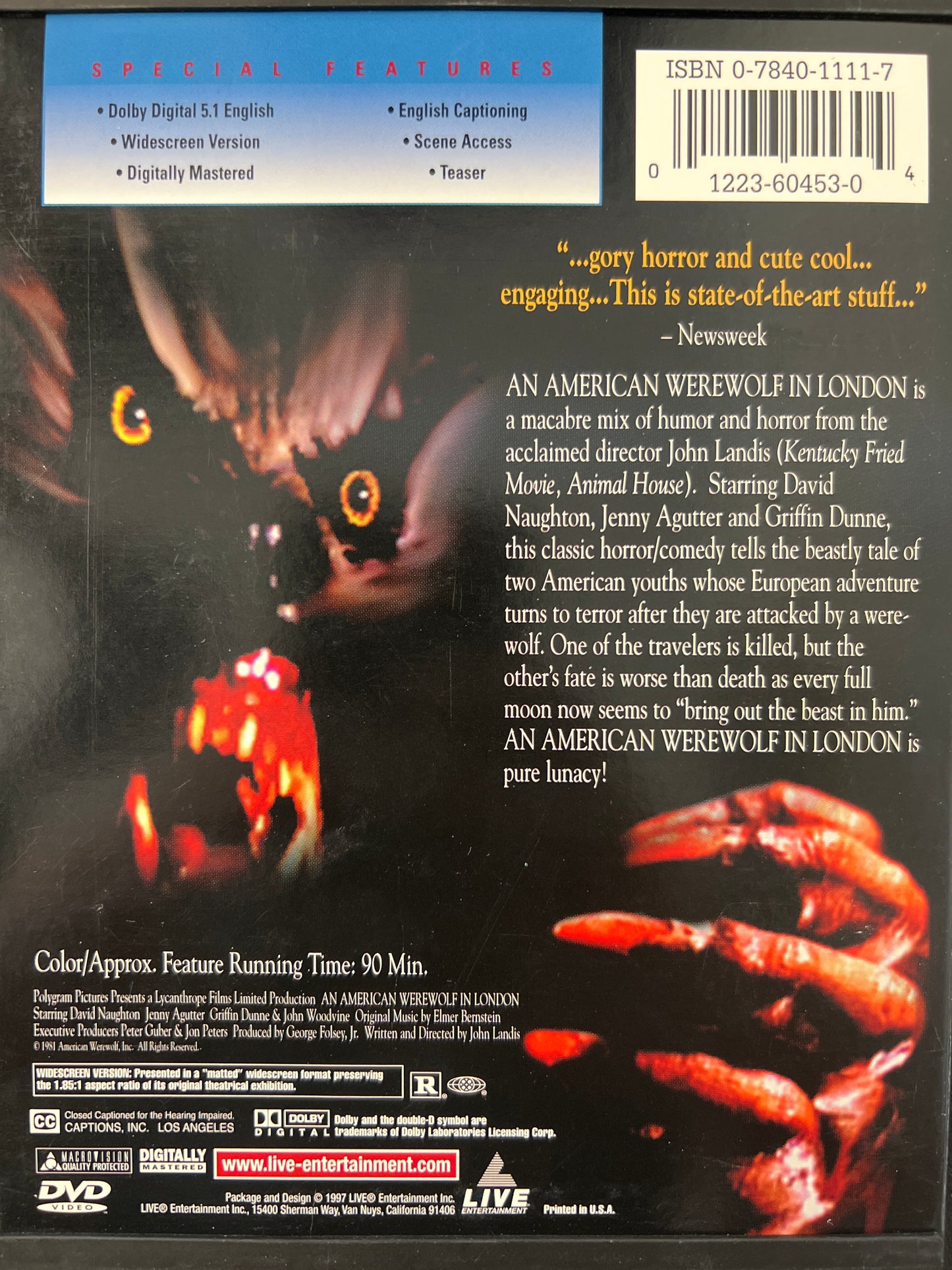 An American Werewolf in London DVD