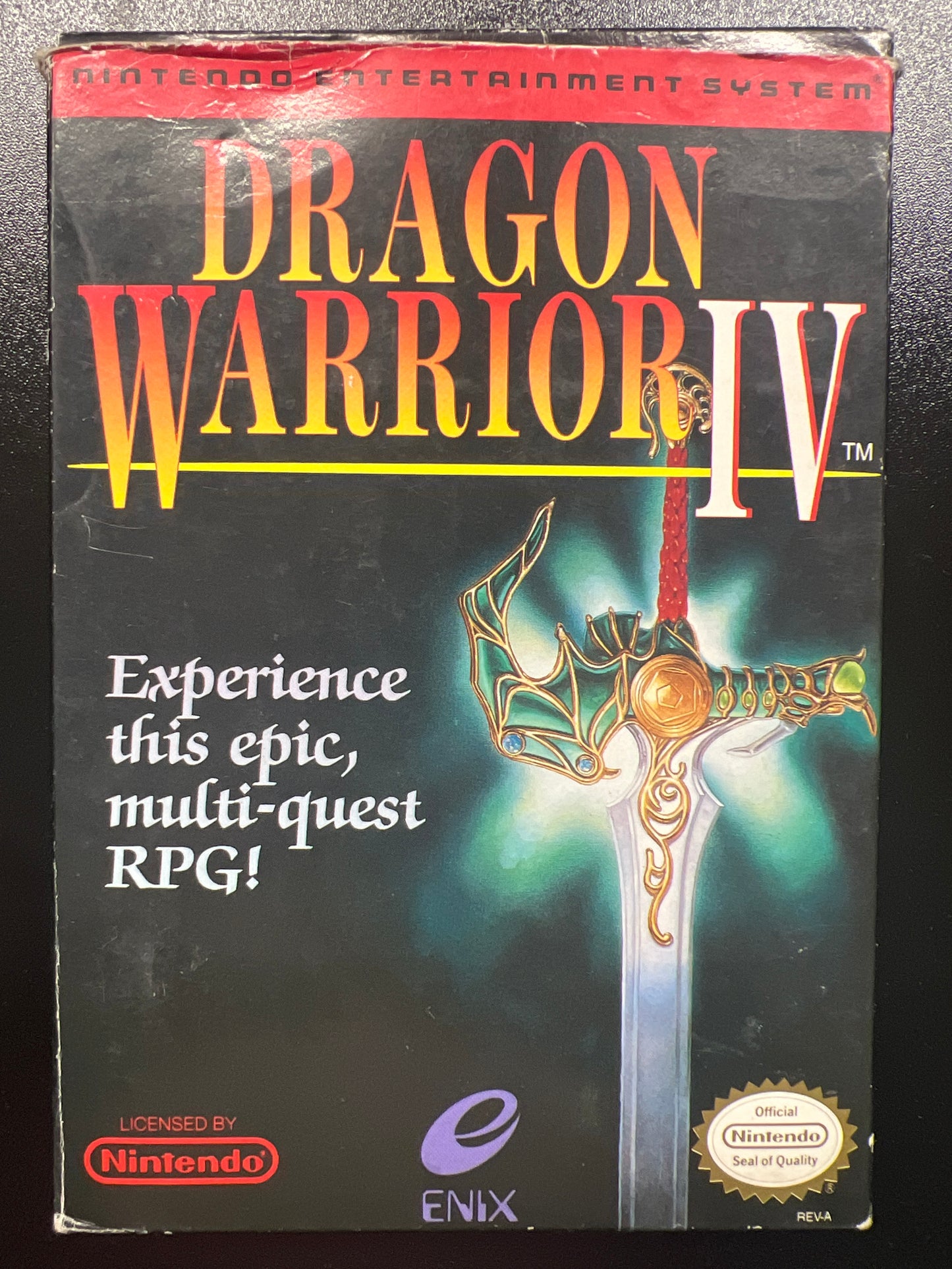 Dragon Warrior IV (4) NES in Box