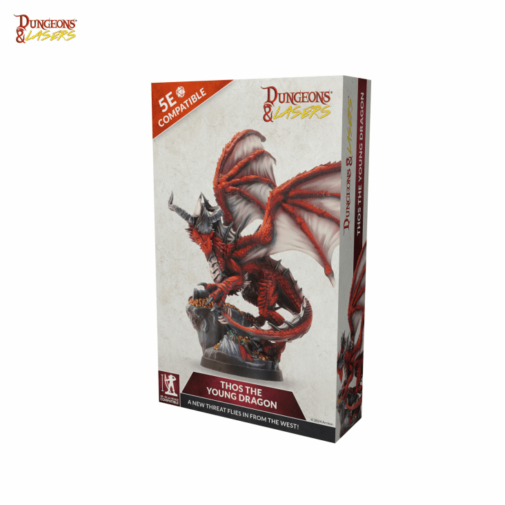 Thos the Young Dragon Dungeons and Lasers 5e Compatible Miniature