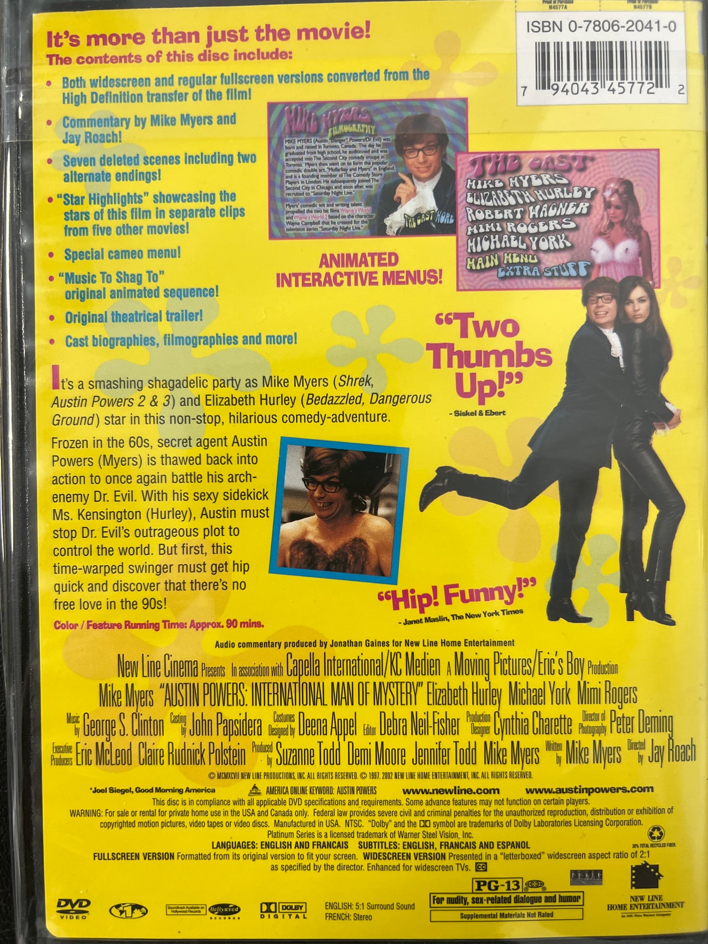 Austin Powers International Man of Mystery DVD