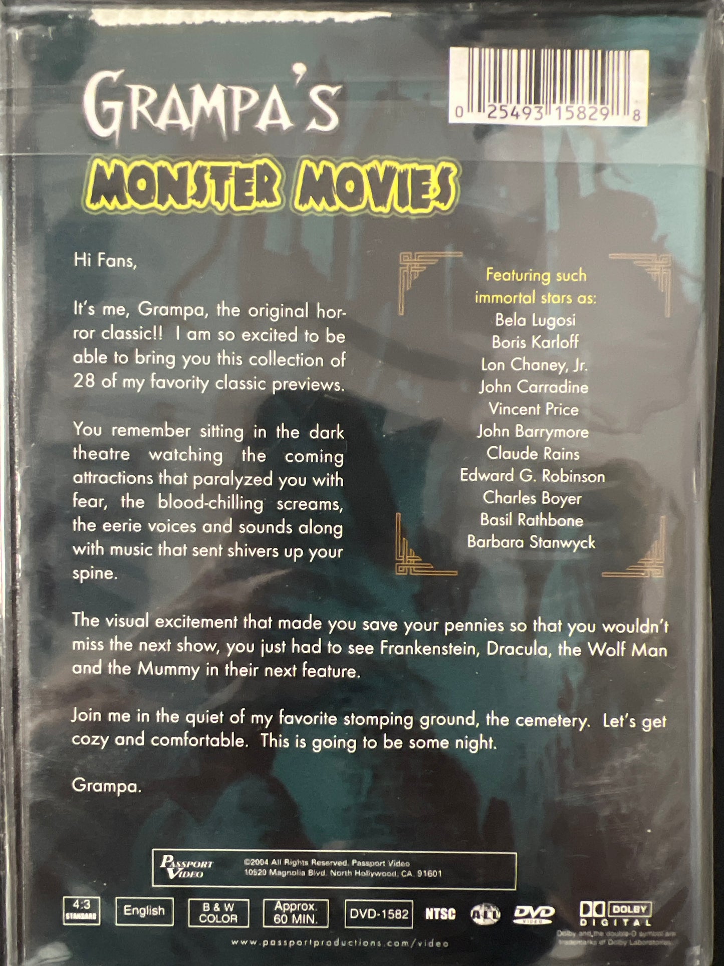 Grandpa's Monster Movies DVD