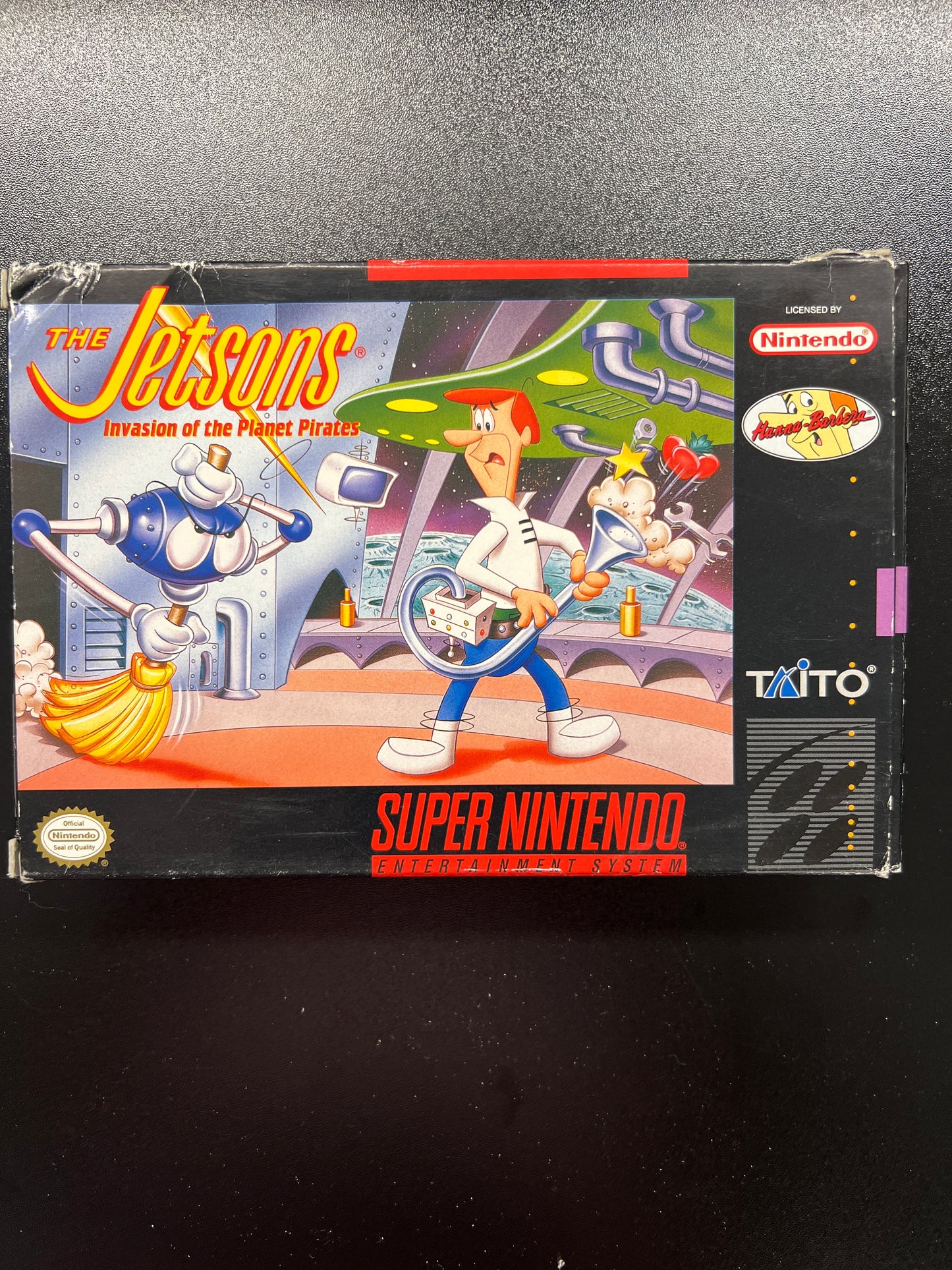 The Jetsons Invasion of the Planet Pirates SNES in Box