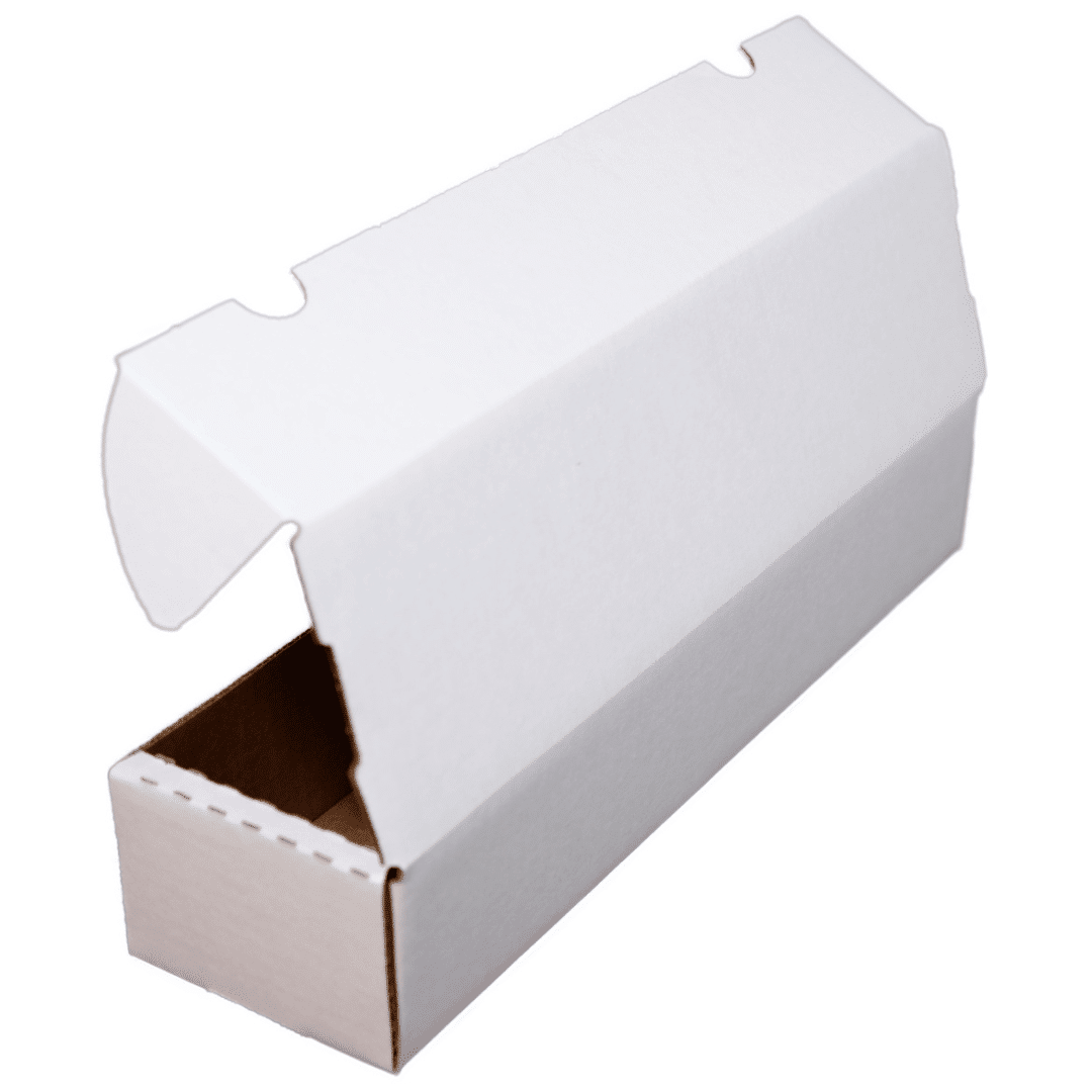 Card Storage Boxes - White Cardboard With Lid