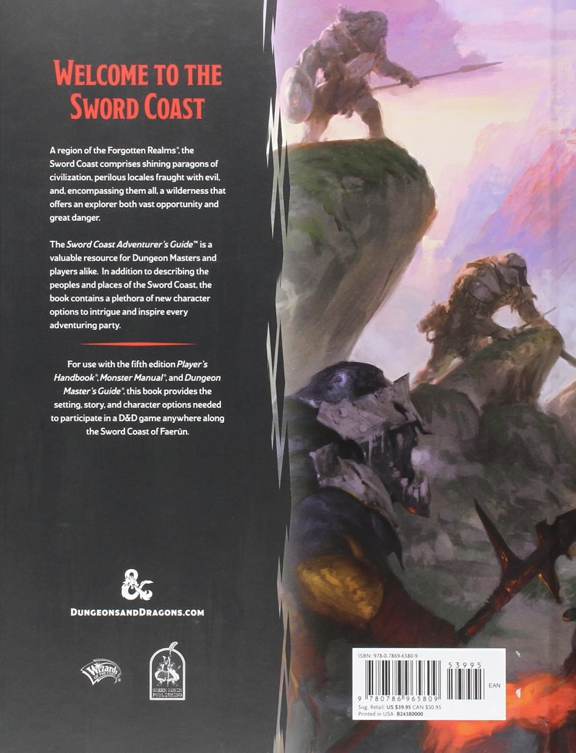 D&D Sword Coast Adventurer's Guide Book