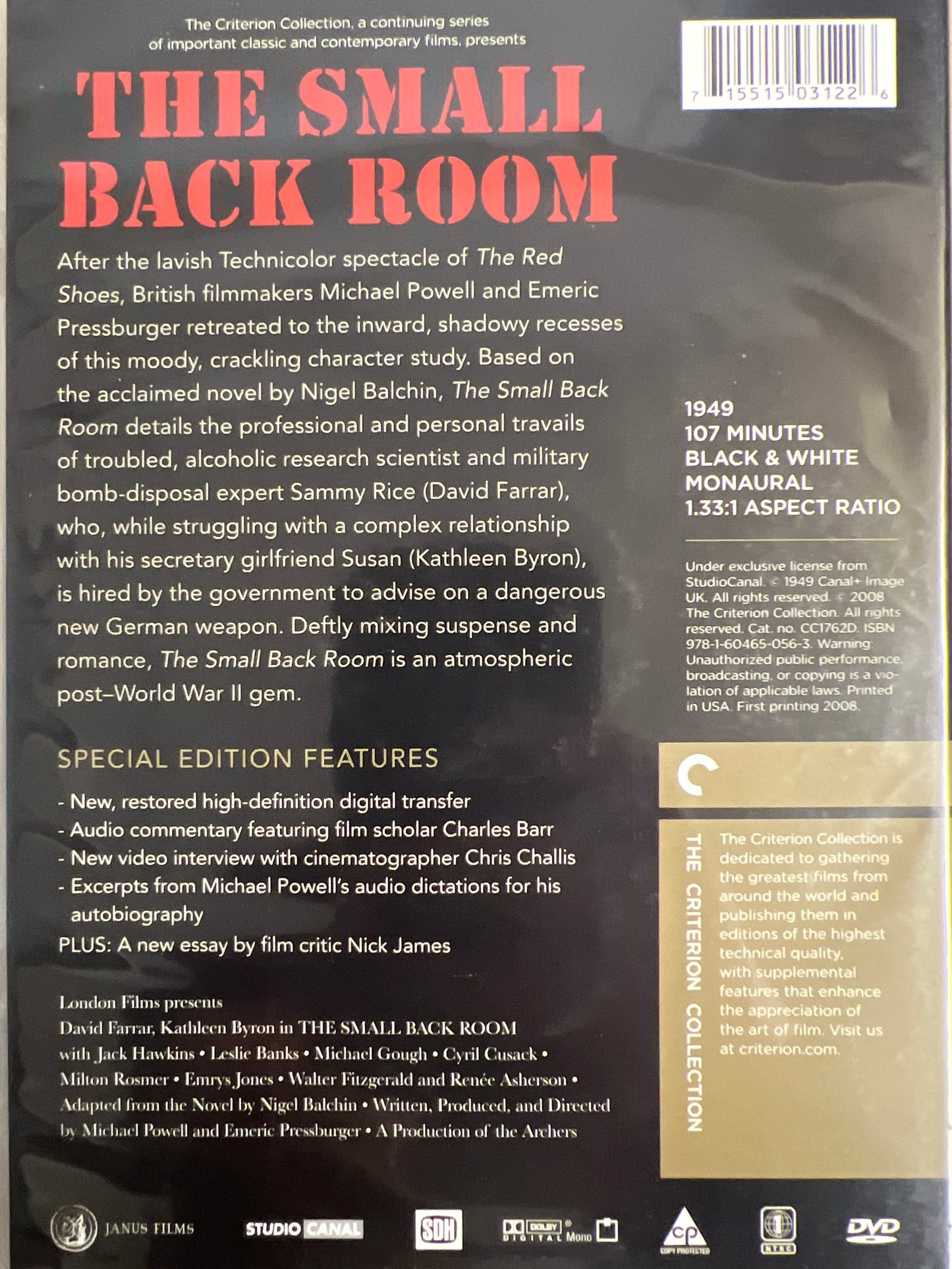 The Small Back Room The Criterion Collection