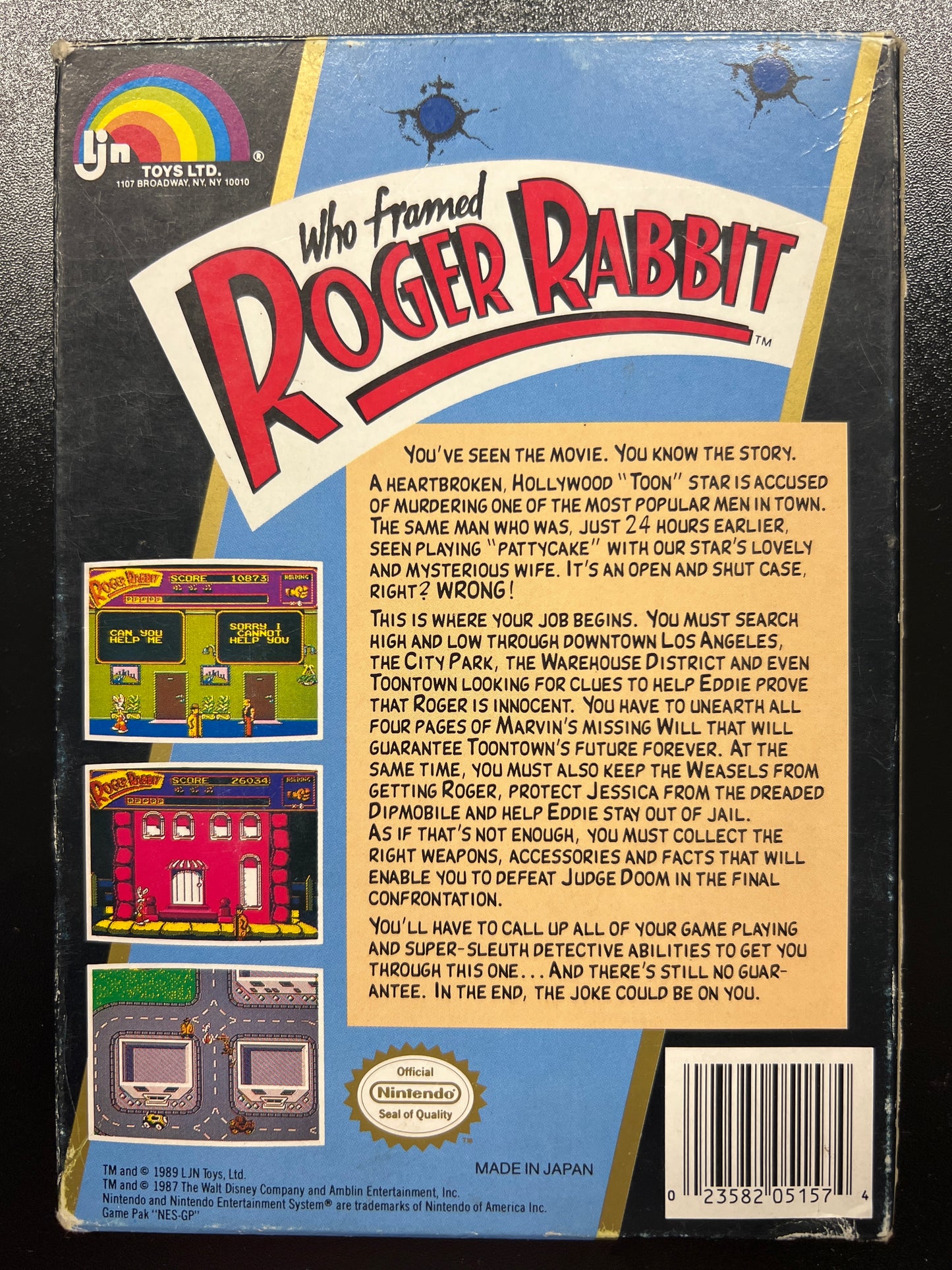 Who Framed Roger Rabbit NES in Box
