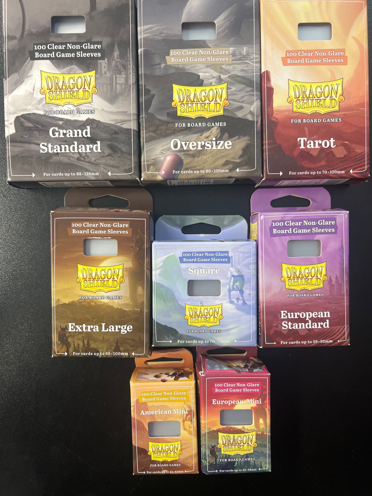 Various Board Game Sleeves By Dragon Shield