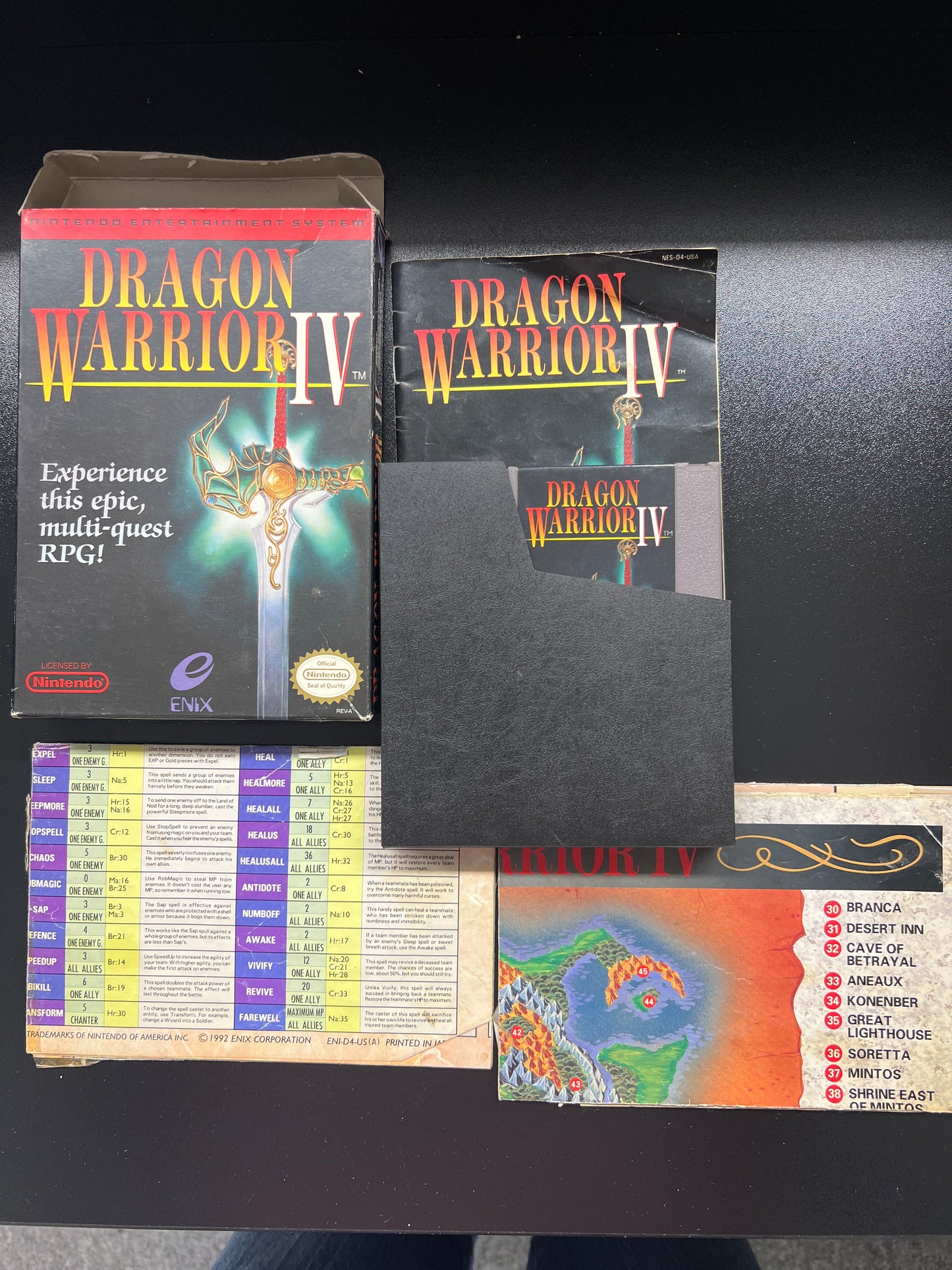 Dragon Warrior IV (4) NES in Box