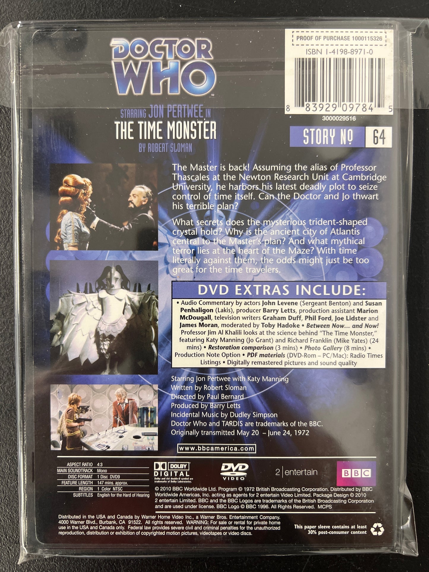 Doctor Who The Time Monster DVD