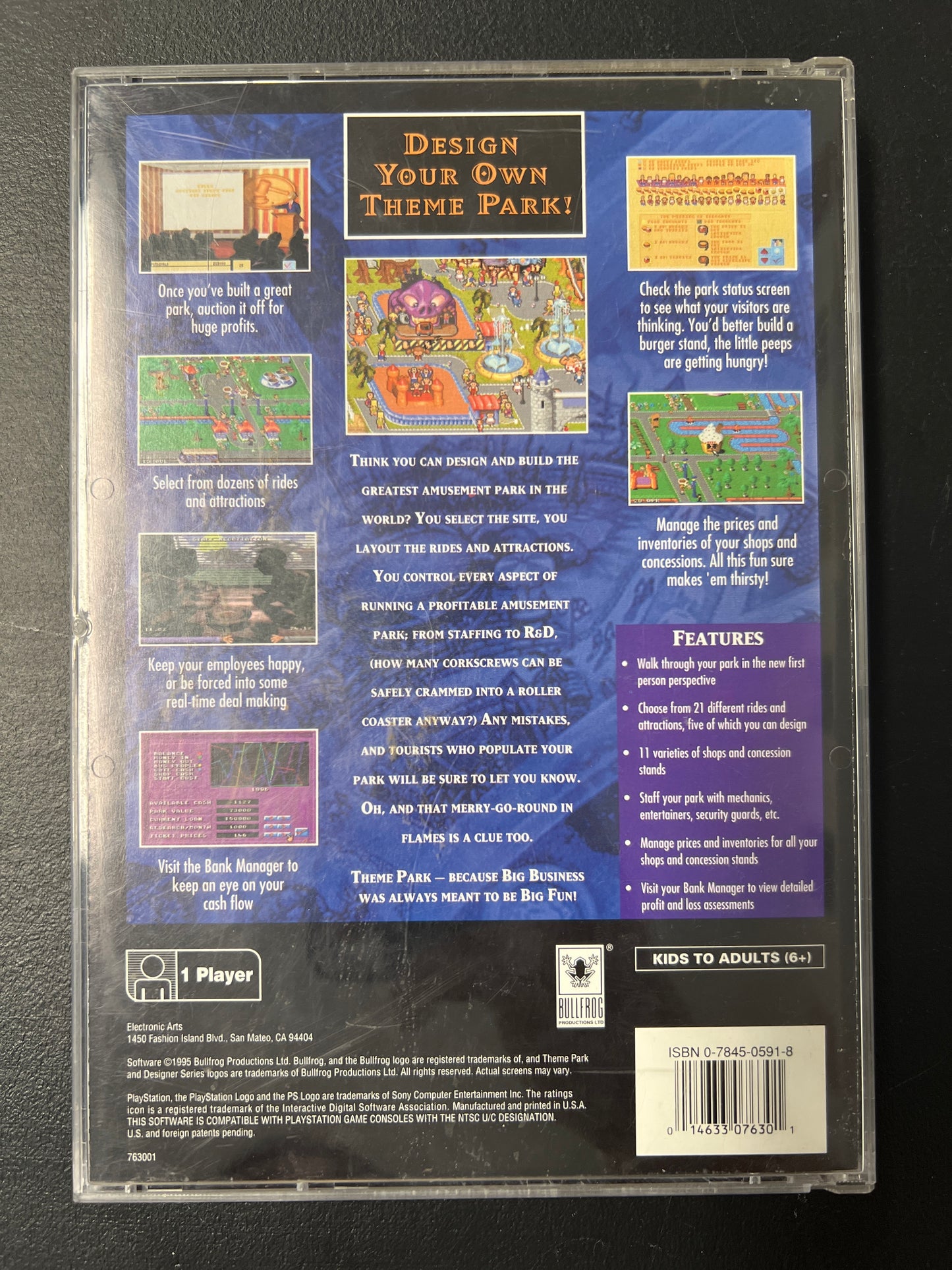 Theme Park PS1 Long Box