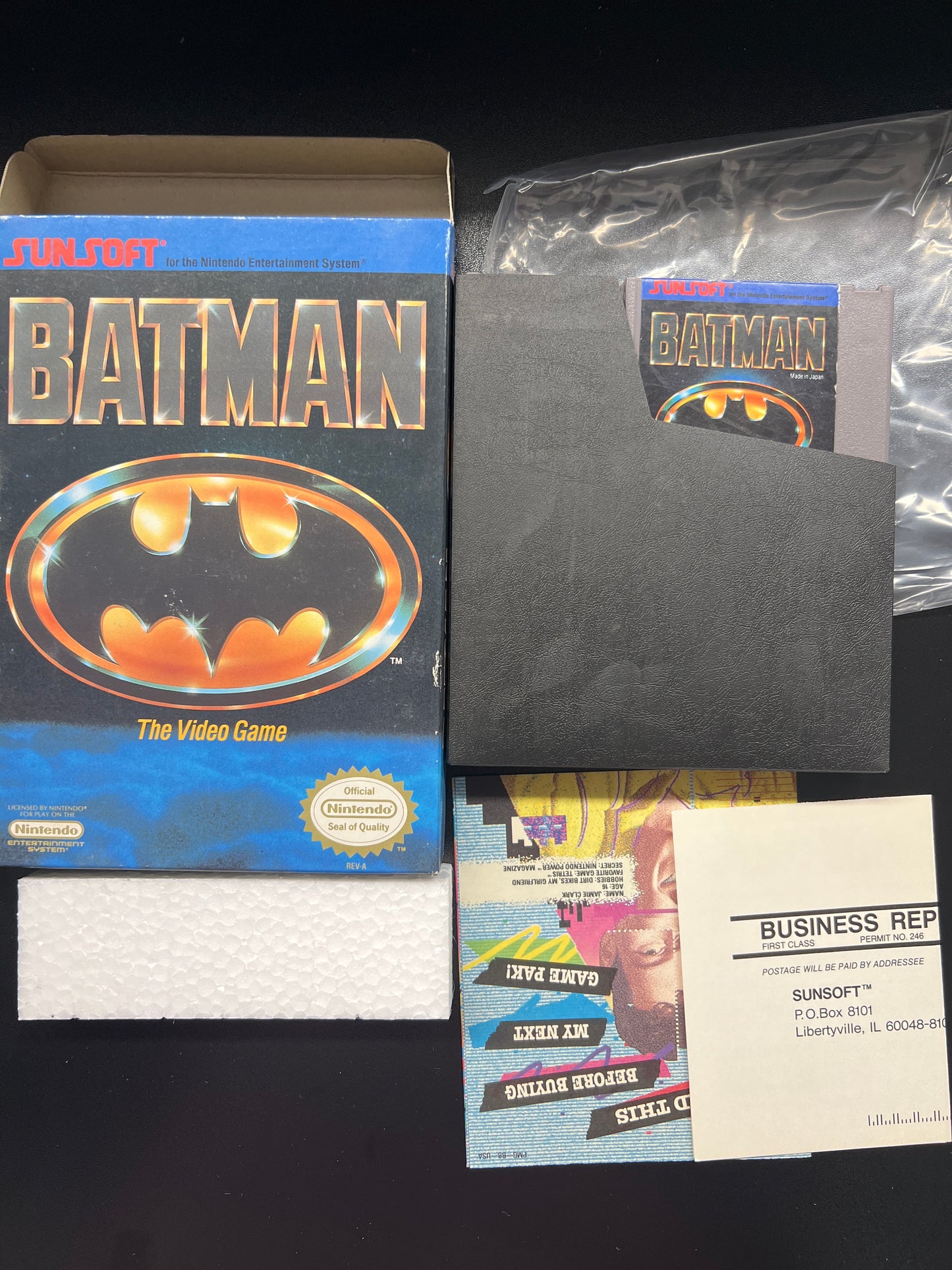 Batman The Video Game NES in Box