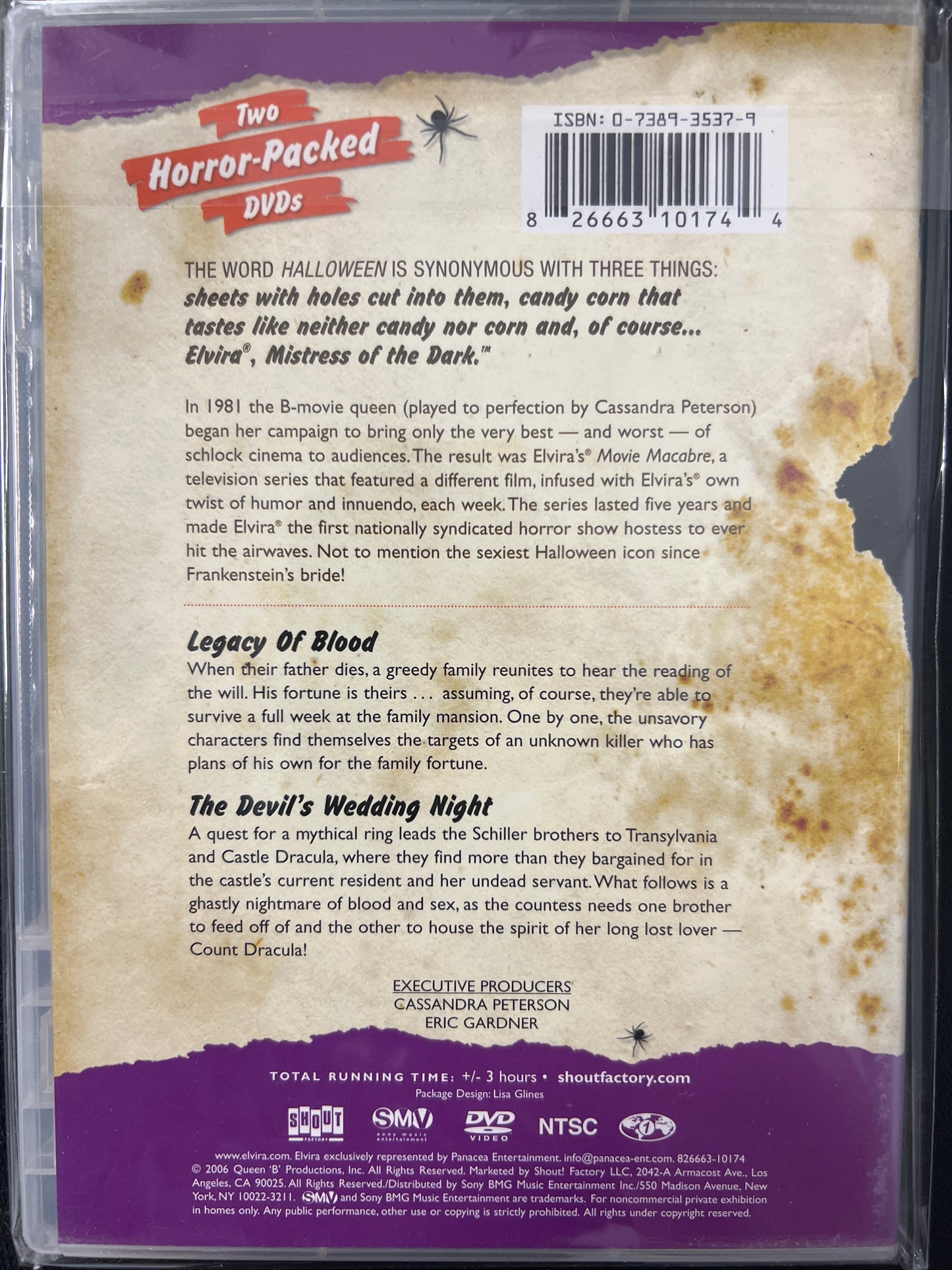 Elvira's Movie Macabre Legacy of Blood/The Devil's Wedding Night DVD
