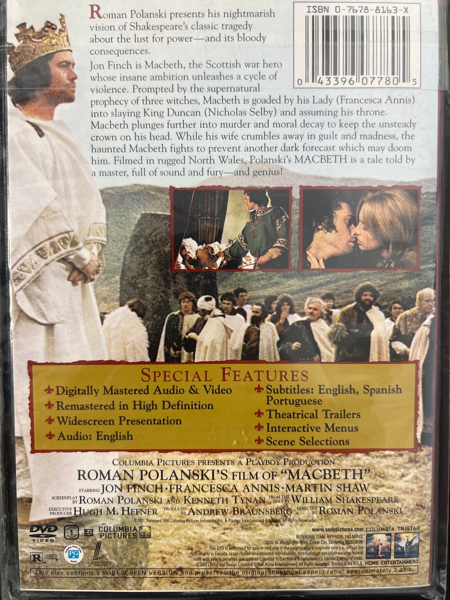 Roman Polanski’s Macbeth DVD