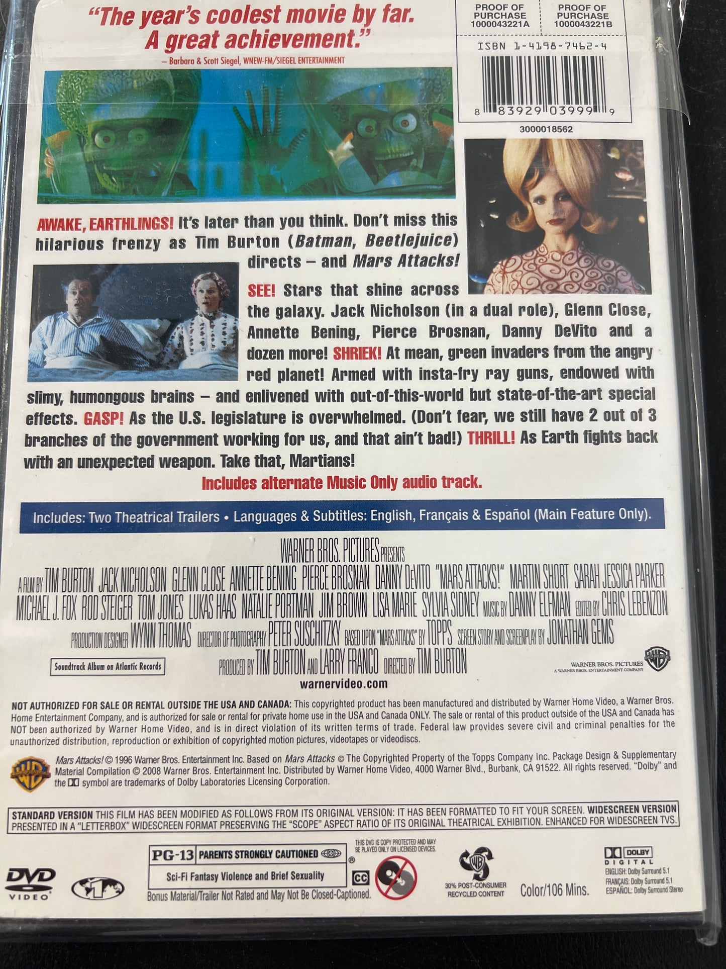 Mars Attacks! DVD