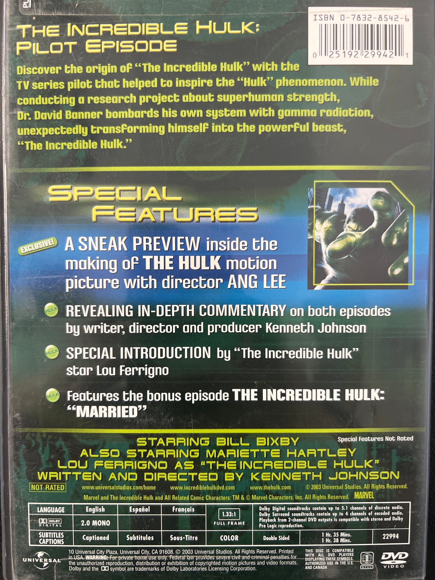 The Incredible Hulk DVD