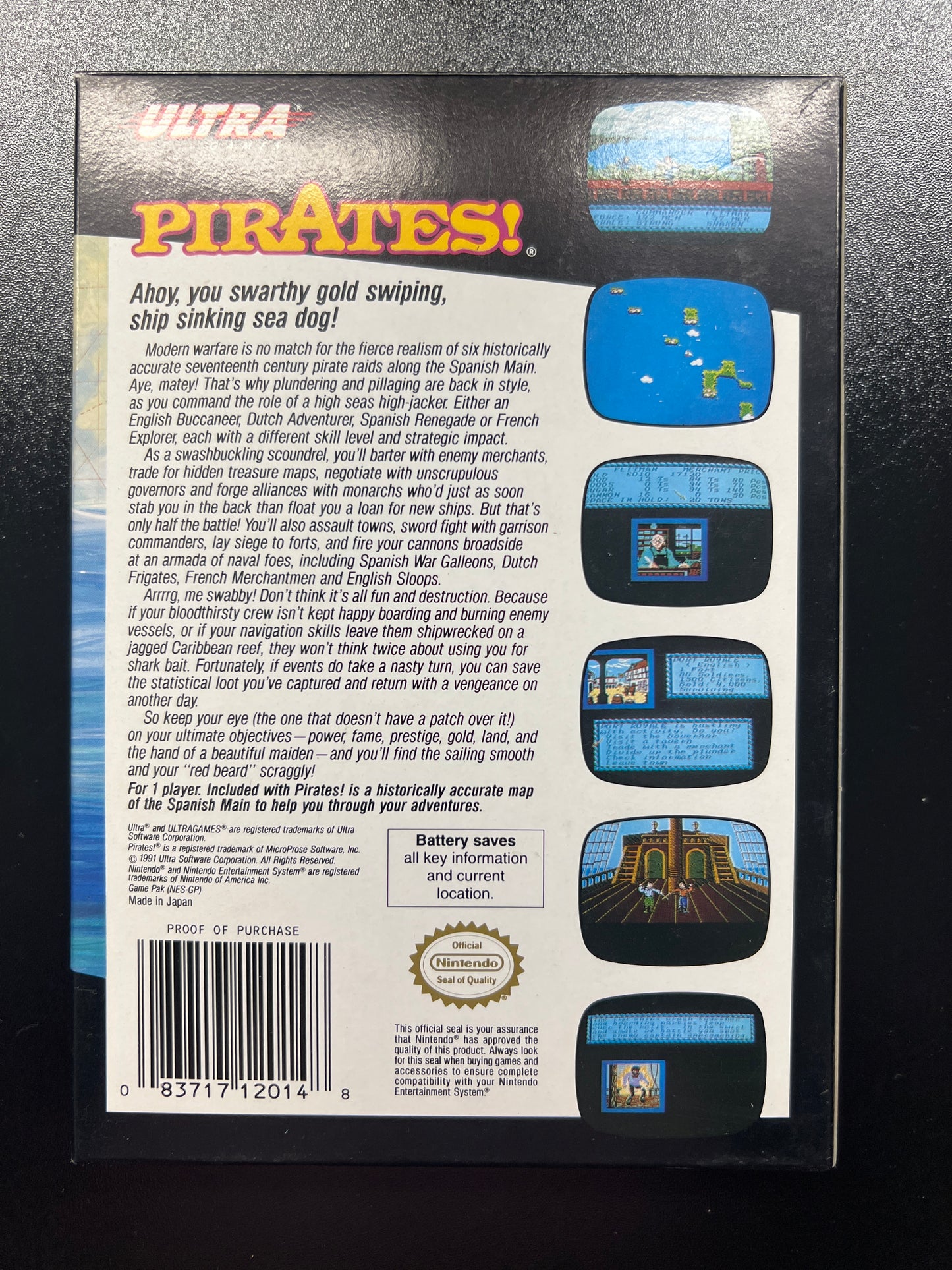 Pirates! NES in Box