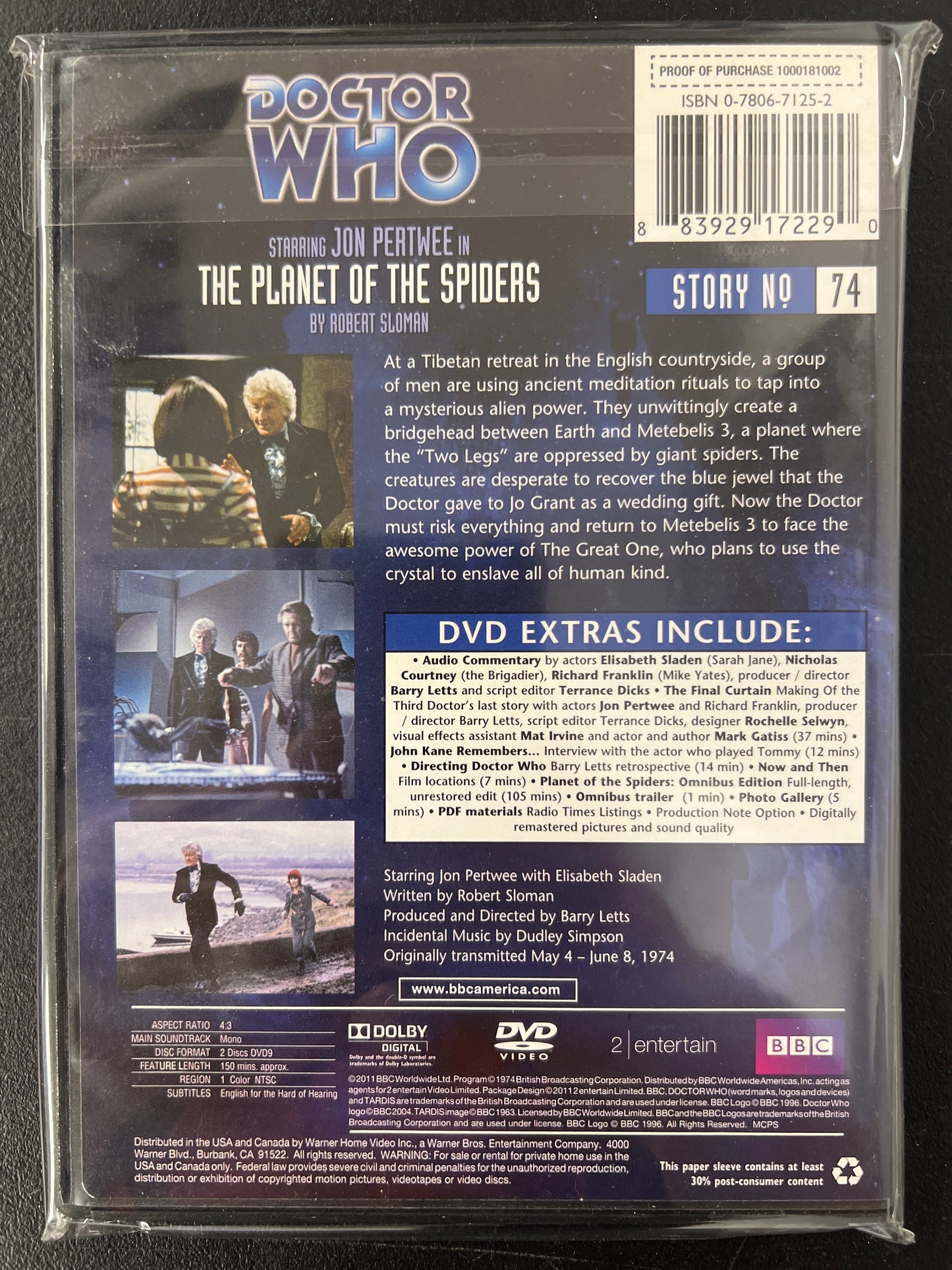 Doctor Who Planet of the Spiders DVD