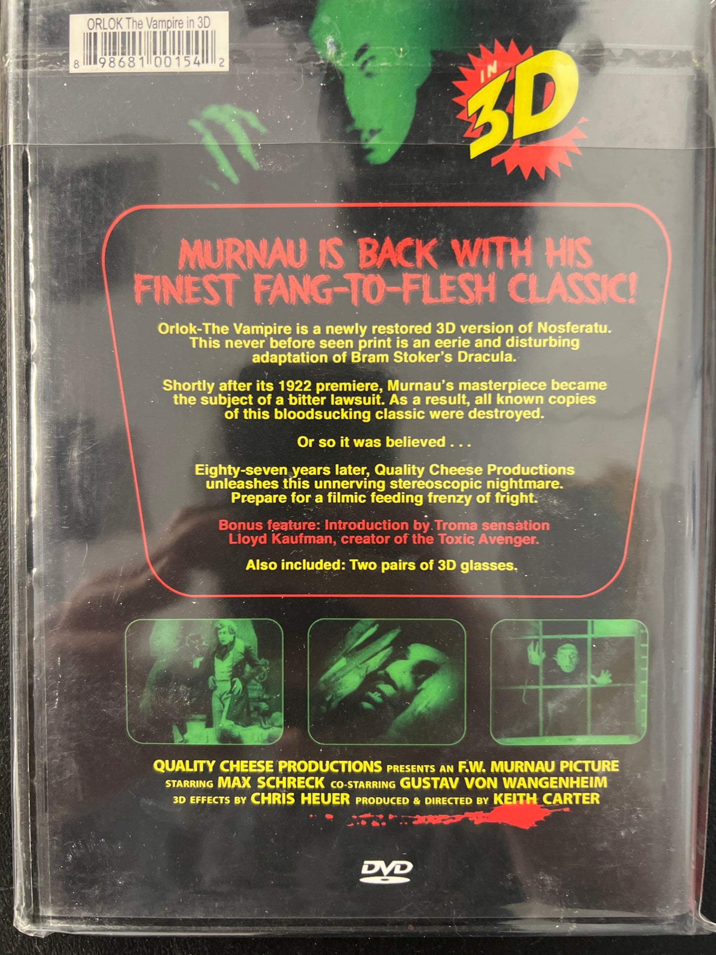Orlok-The Vampire 3D DVD