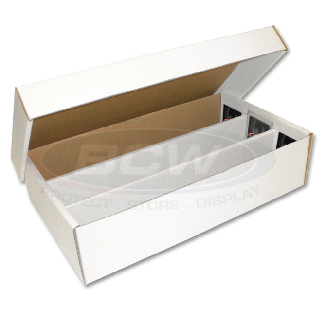 Card Storage Boxes - White Cardboard With Lid
