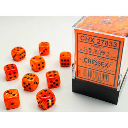 Chessex 12mm Votex 36 Count D6 Block Pick Your Color