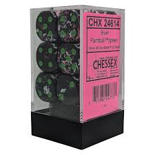 Chessex 16mm Brush 12 Count D6 Dice Block - Pick Your Color