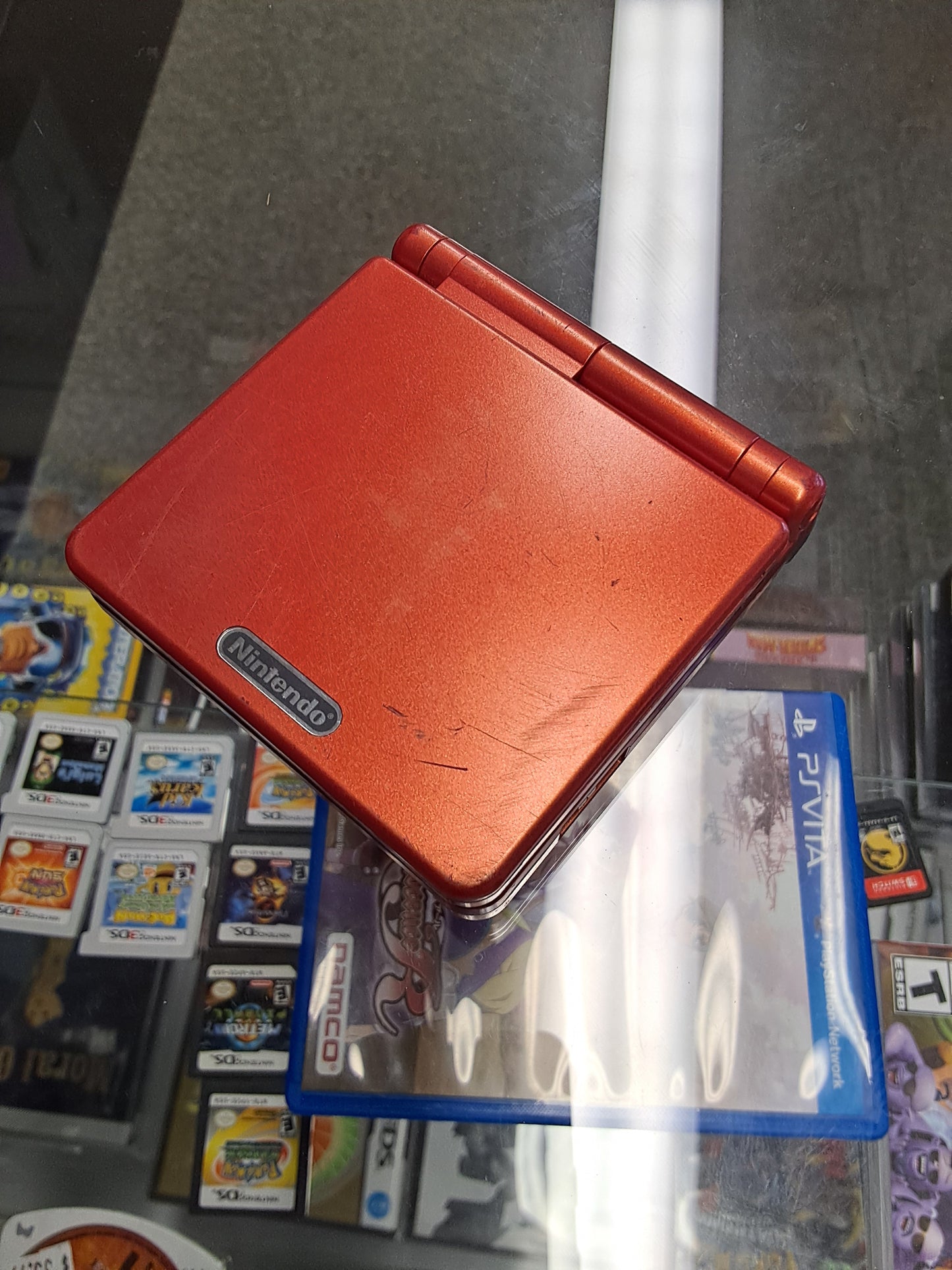 Red Gameboy Advance SP In Box
