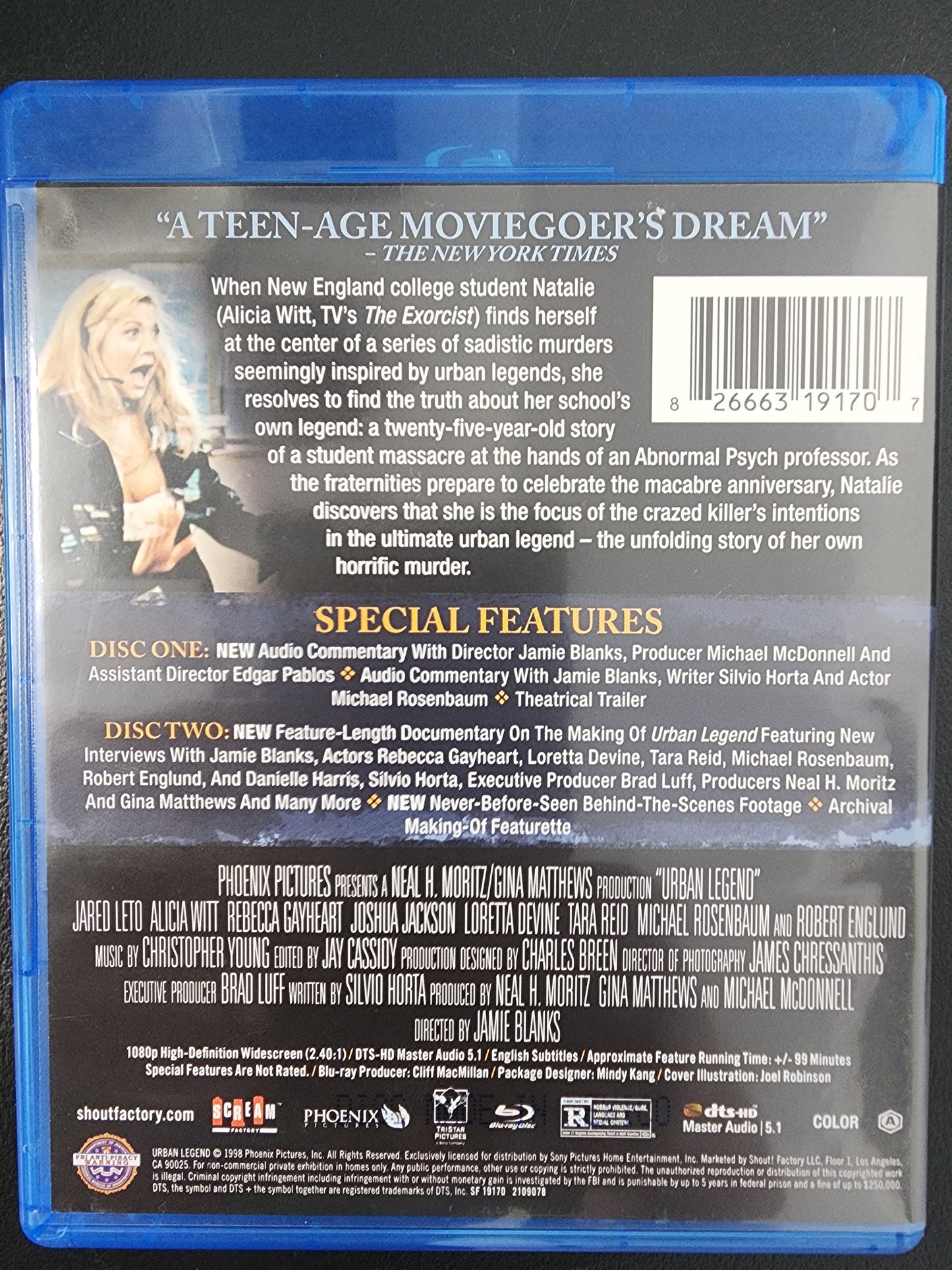 Urban Legend Blu Ray