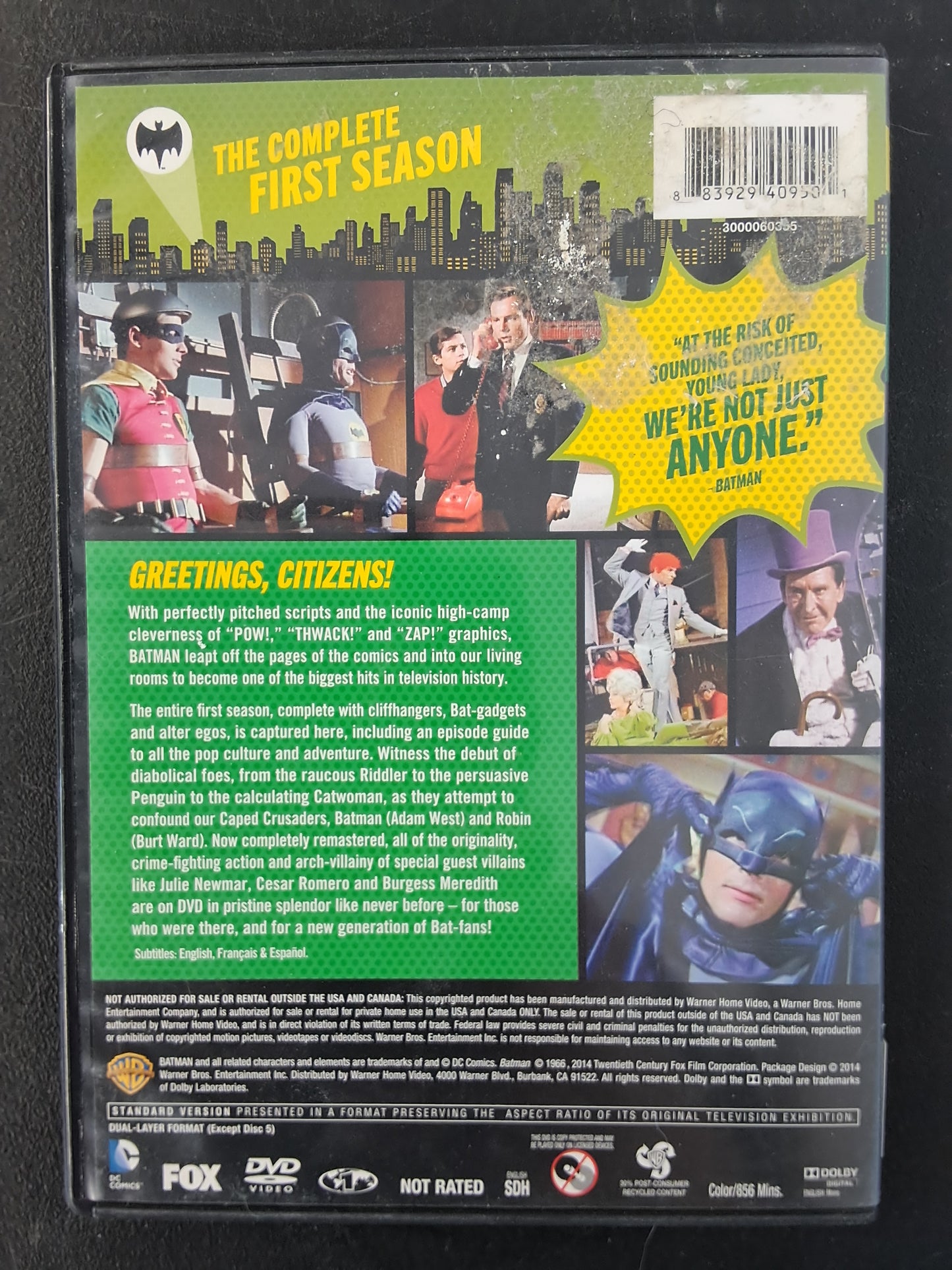 Batman The Television Series Season 1 DVD