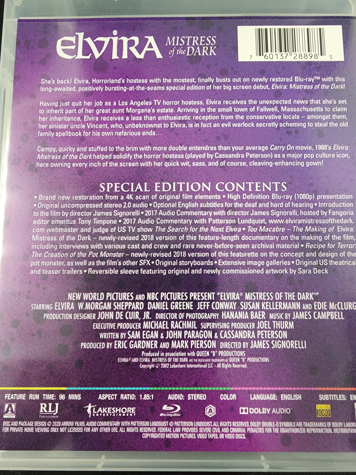 Elvira Mistress of the Dark Blu Ray