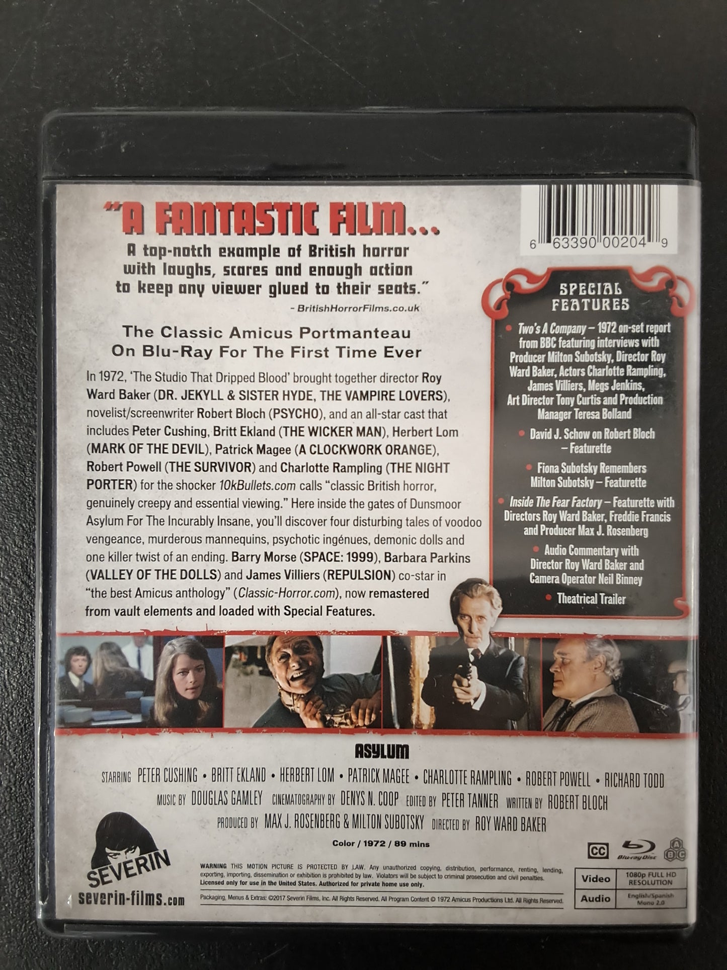 Asylum Blu Ray
