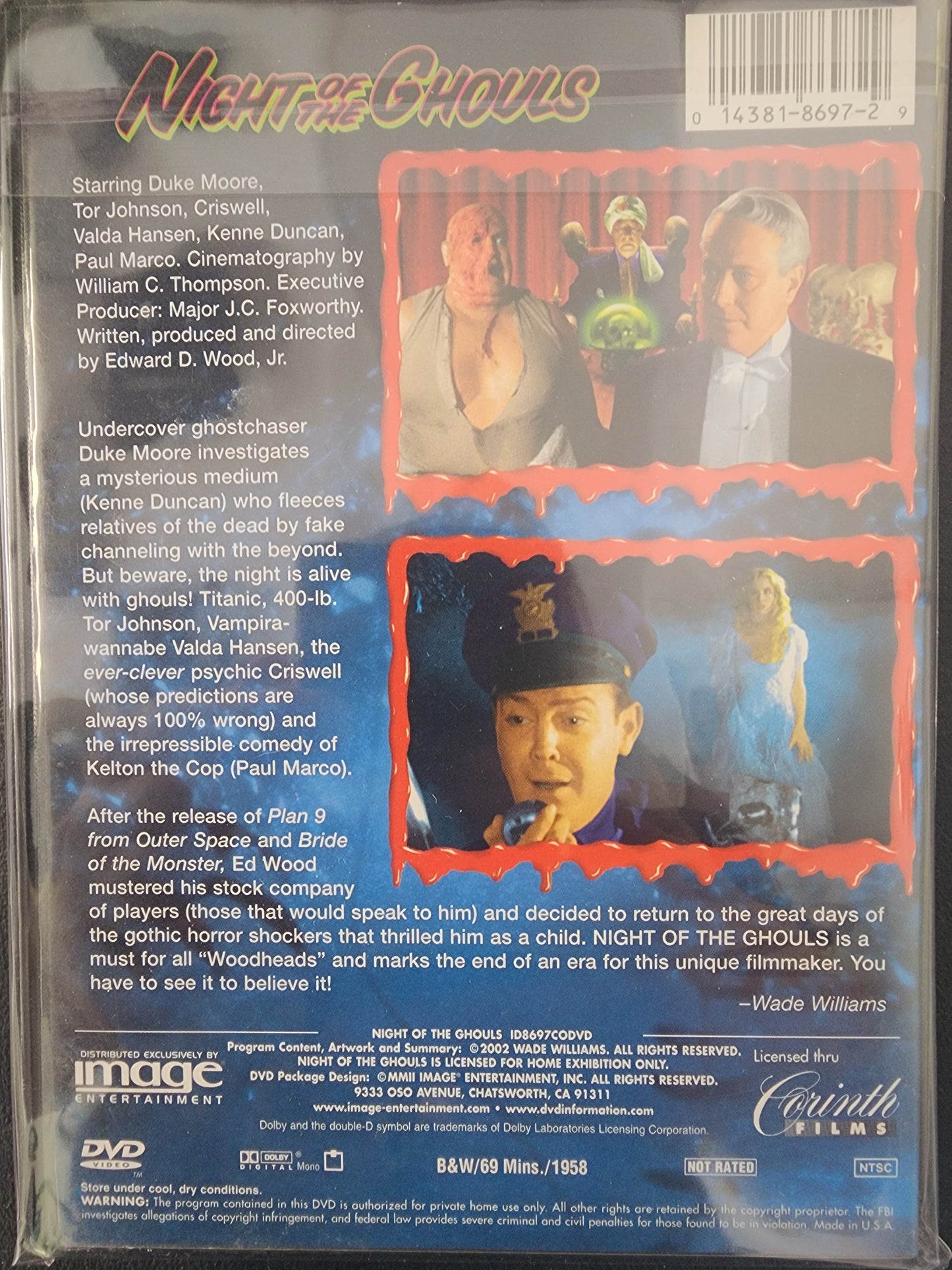 Edward D. Wood, JR. Library Night of the Ghouls DVD