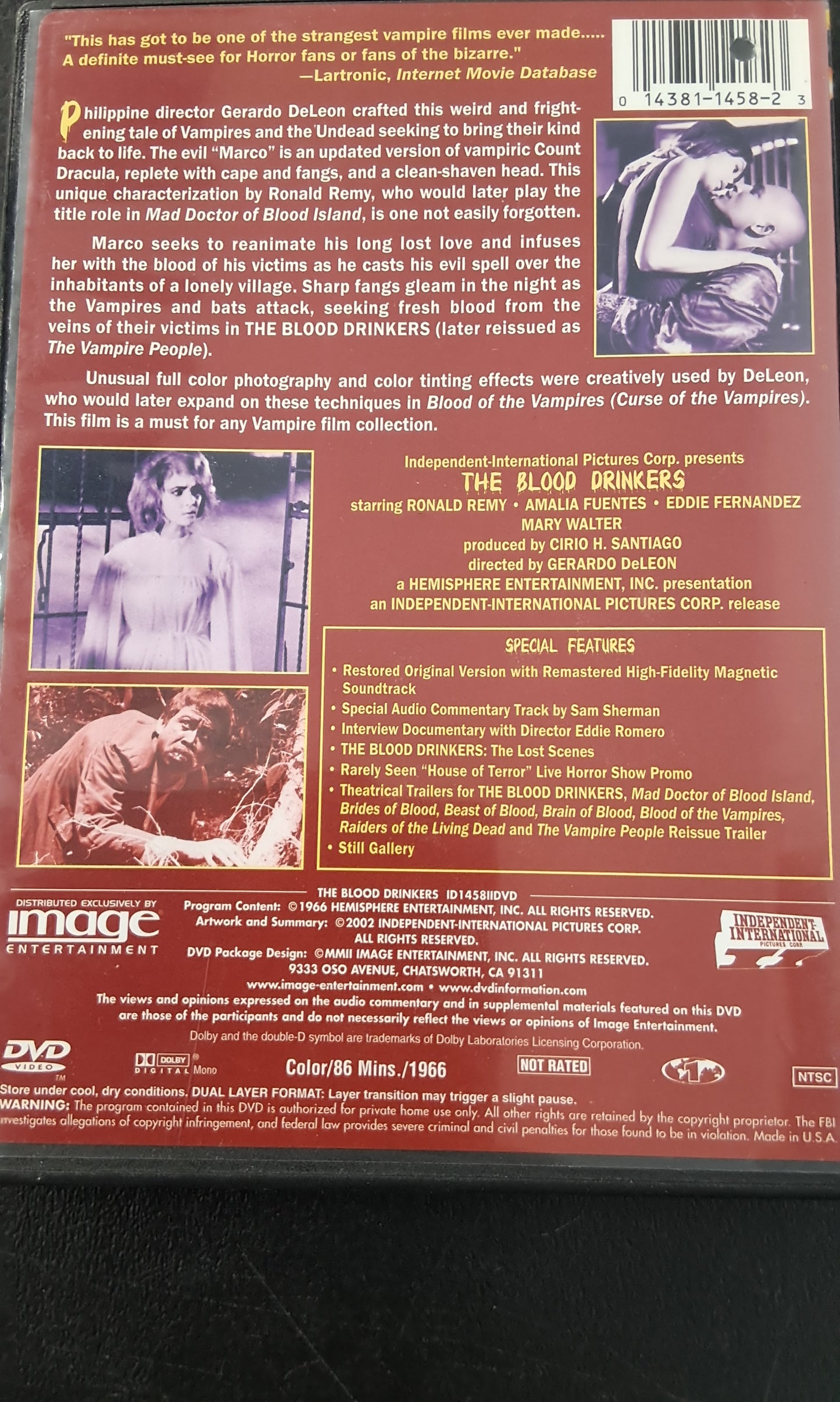 The Blood Drinkers DVD