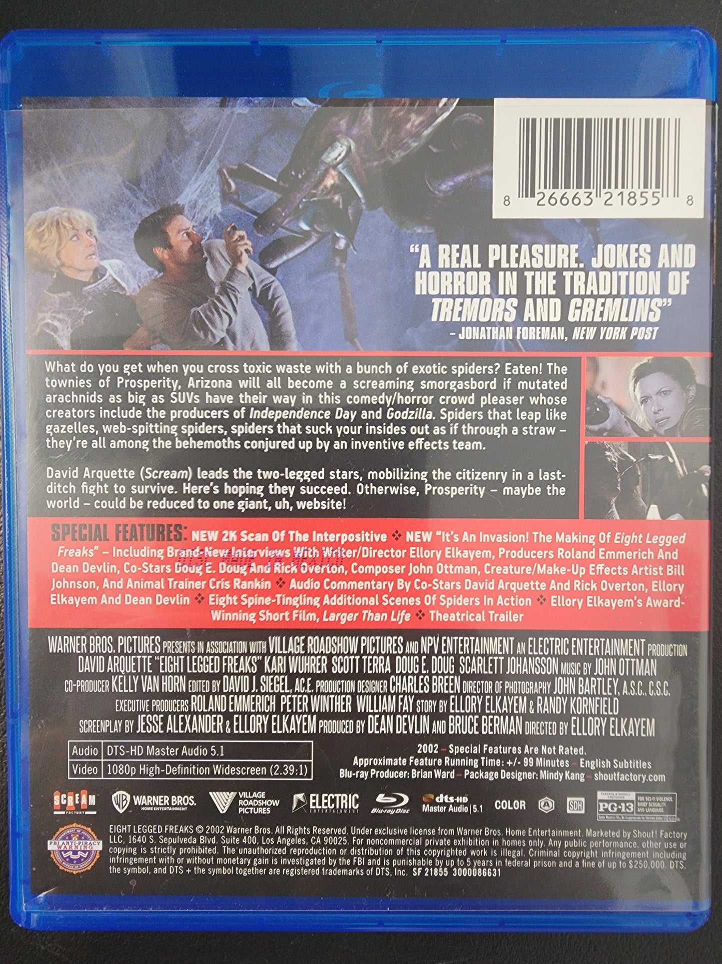 Eight Legged Freaks Blu Ray