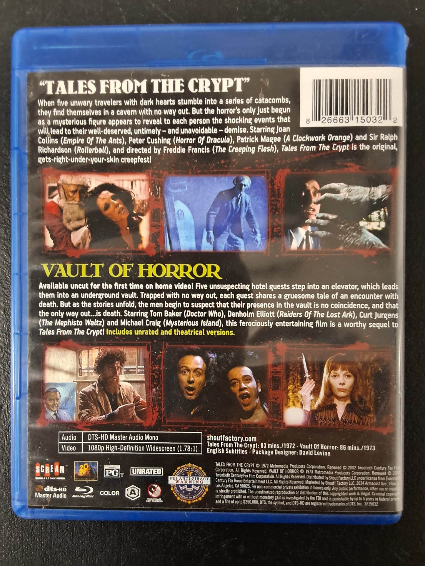 Tales From the Crypt/Vault of Horror Double Feature Blu Ray