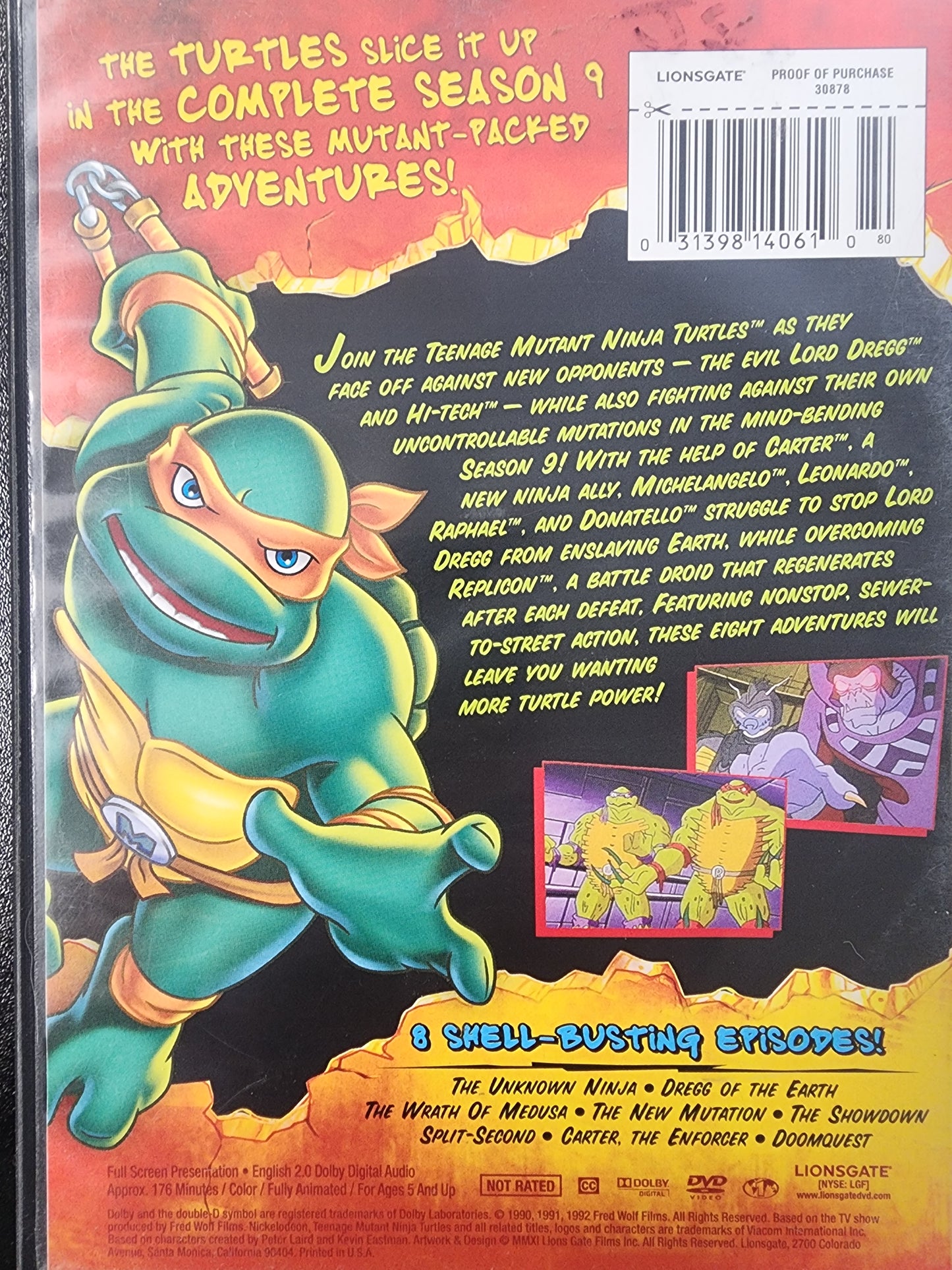 Teenage Mutant Ninja Turtles Season 9 DVD