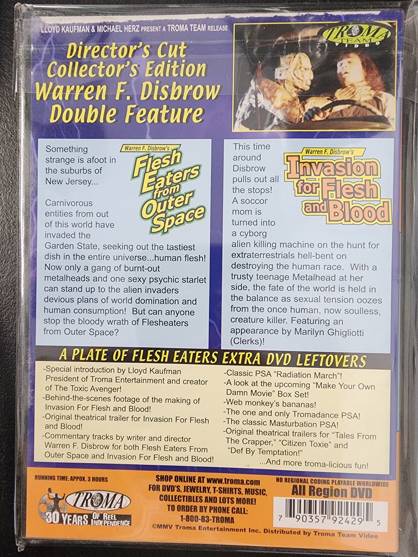 Warren Disbrow Double Feature Flesh Eaters From Outer Space/Invasion for Flesh and Blood DVD