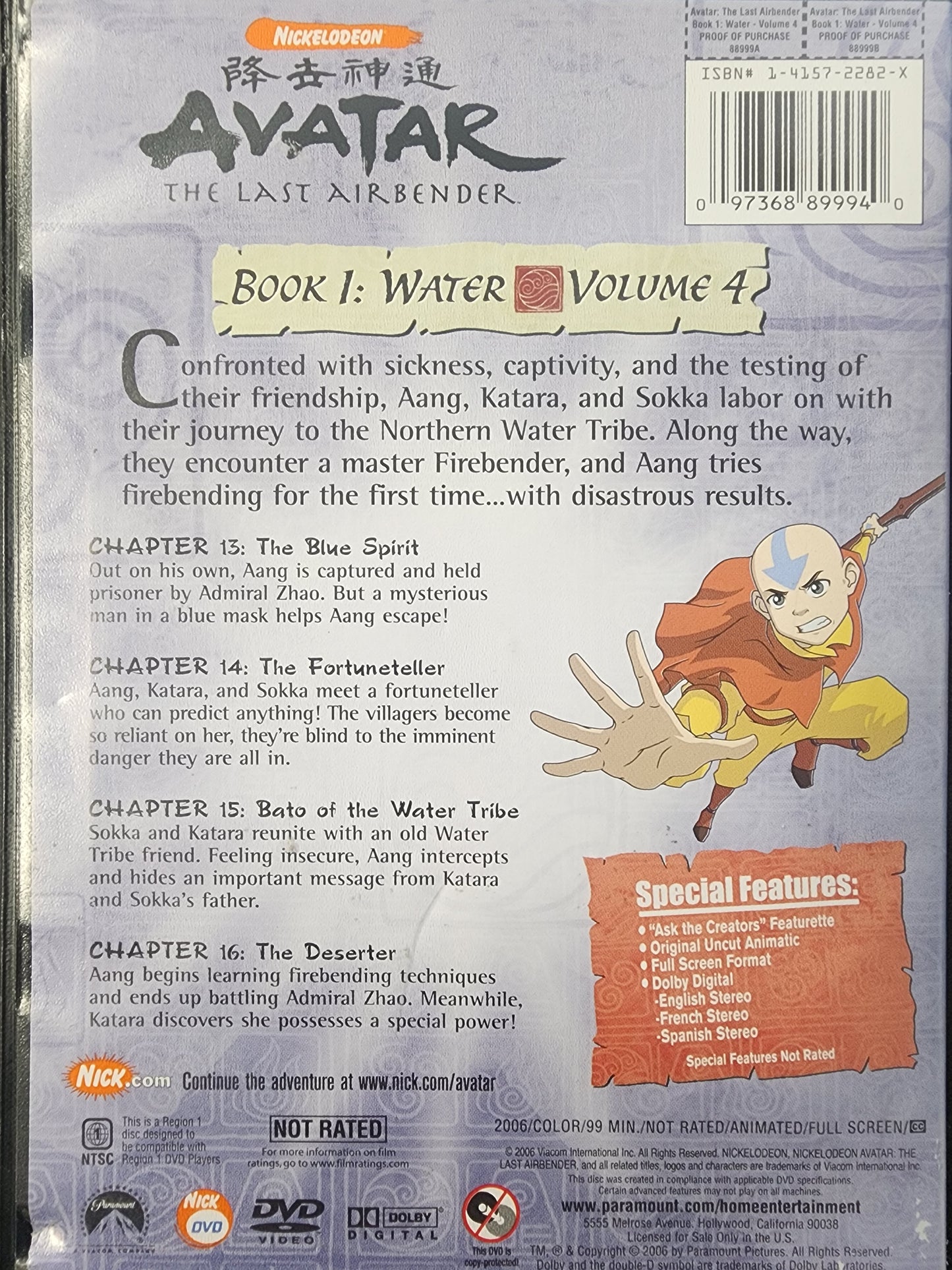 Avatar Book 1: Water Vol 4 DVD