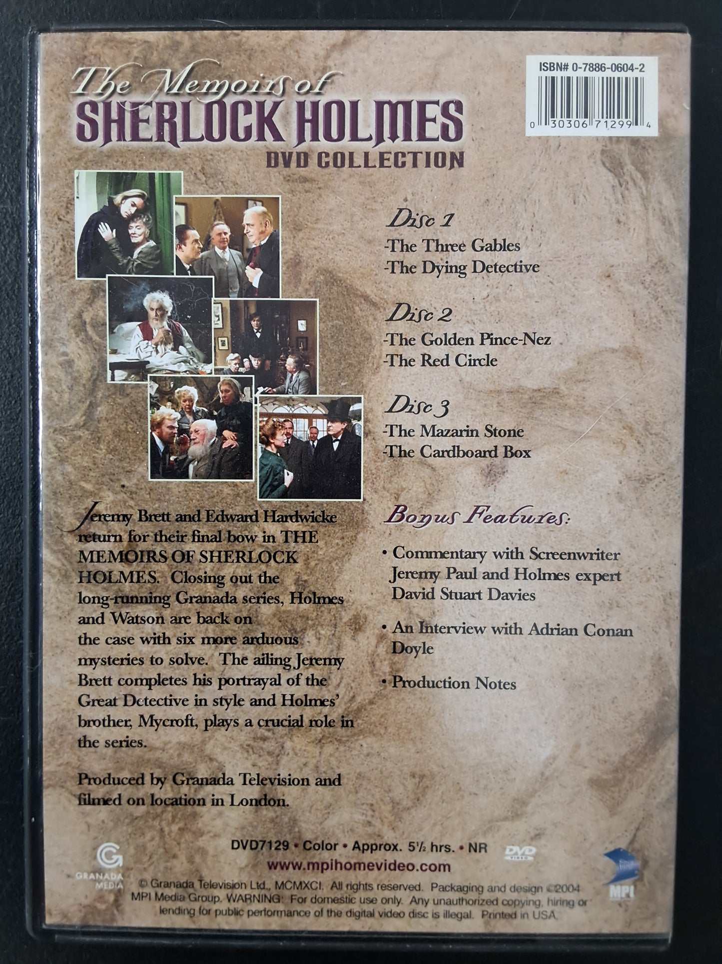 The Memoirs of Sherlock Holmes DVD Collection DVD