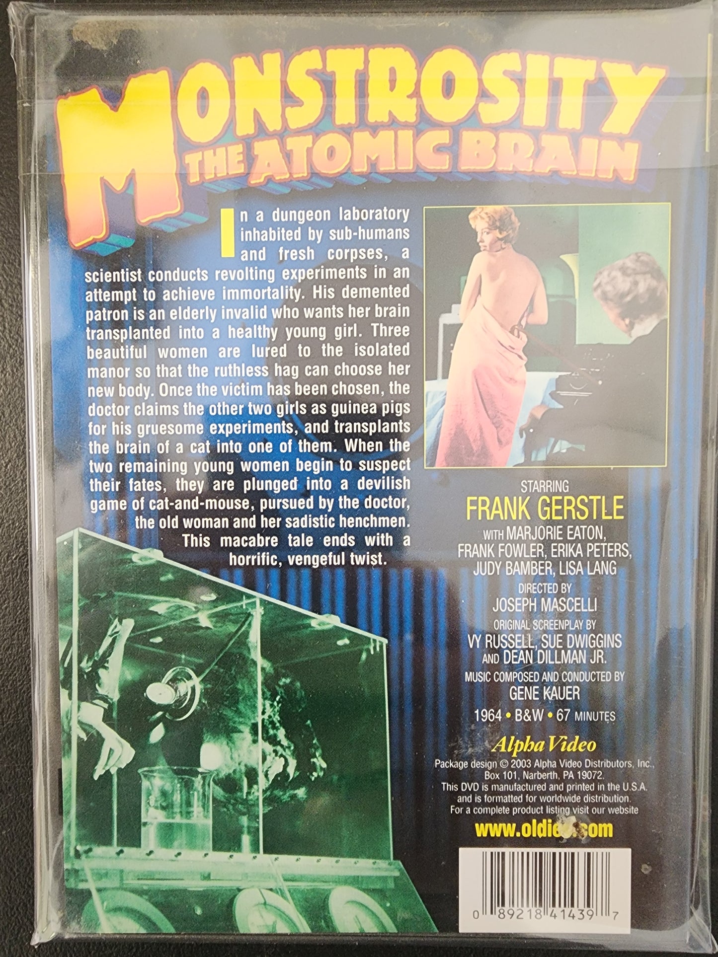 Monstrosity the Atomic Brain DVD