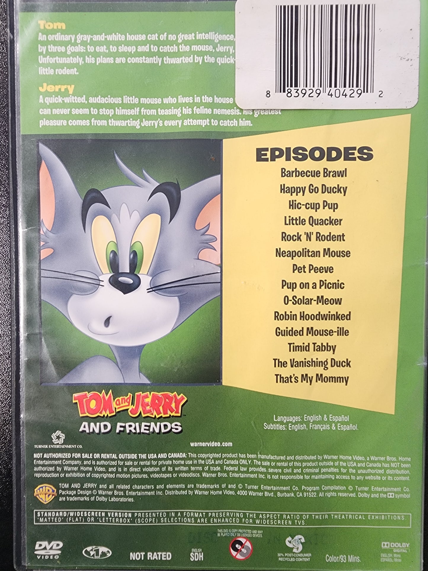 Tom and Jerry and Friends DVD