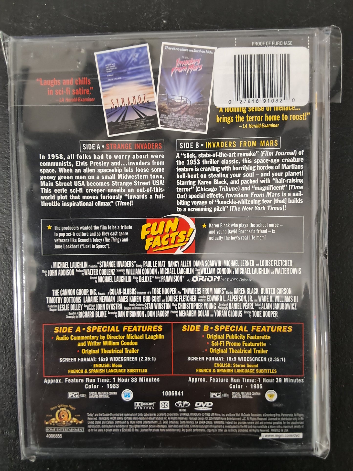 Midnite Movies Double Feature Strange Invaders/Invaders From Mars