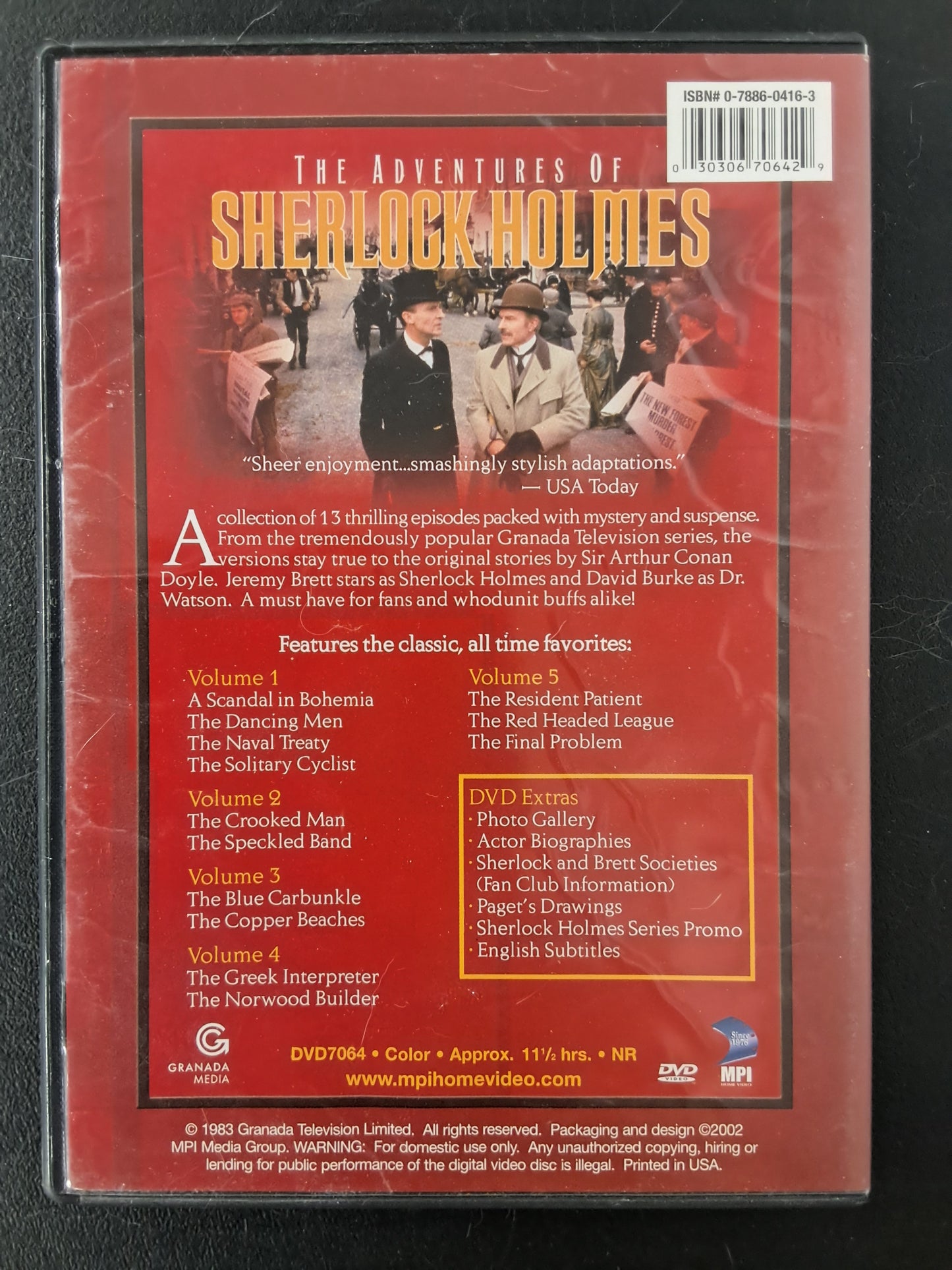 The Adventures of Sherlock Holmes DVD